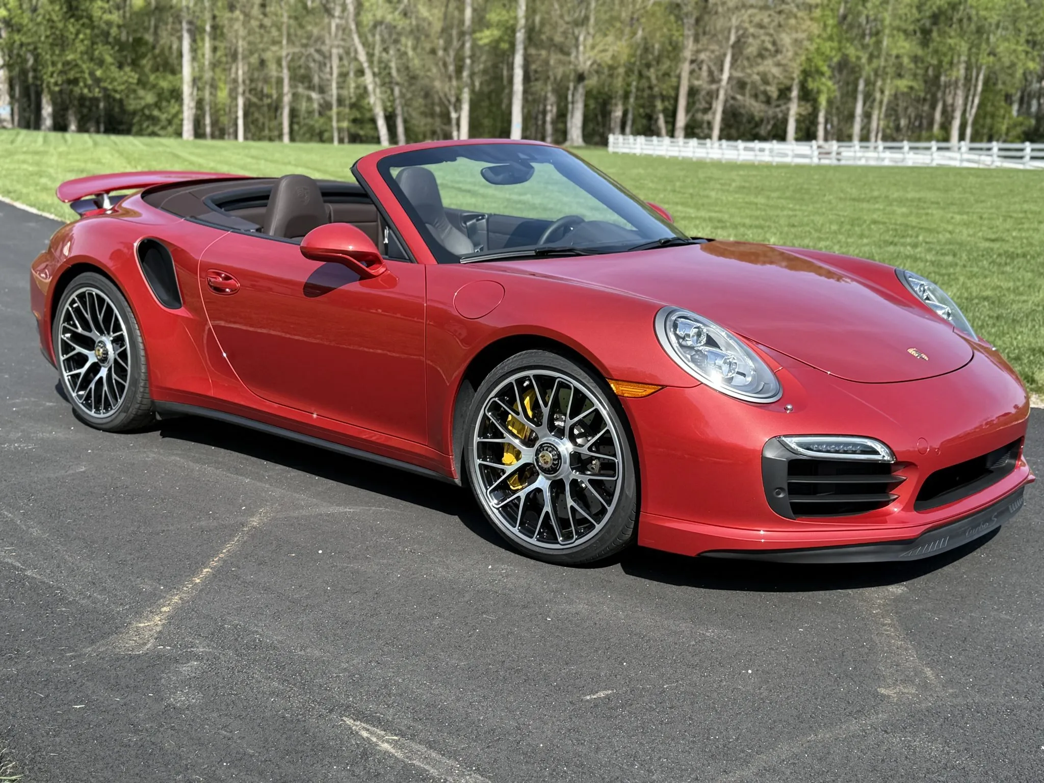 2014 Porsche 911 Turbo S Cabriolet in Amaranth Red Metallic
