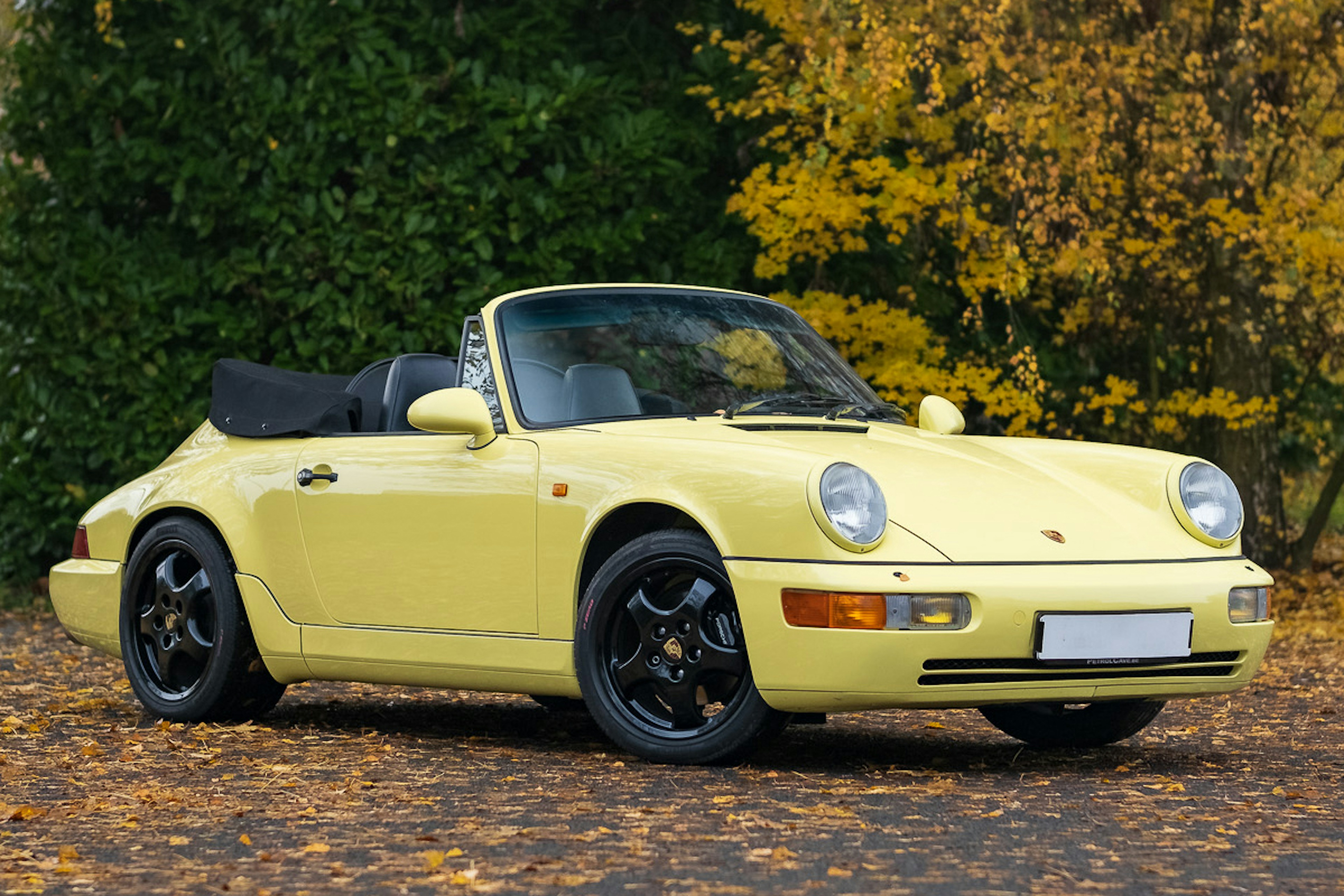 1991 Porsche 911 Carrera 2 Cabriolet in Summer Yellow