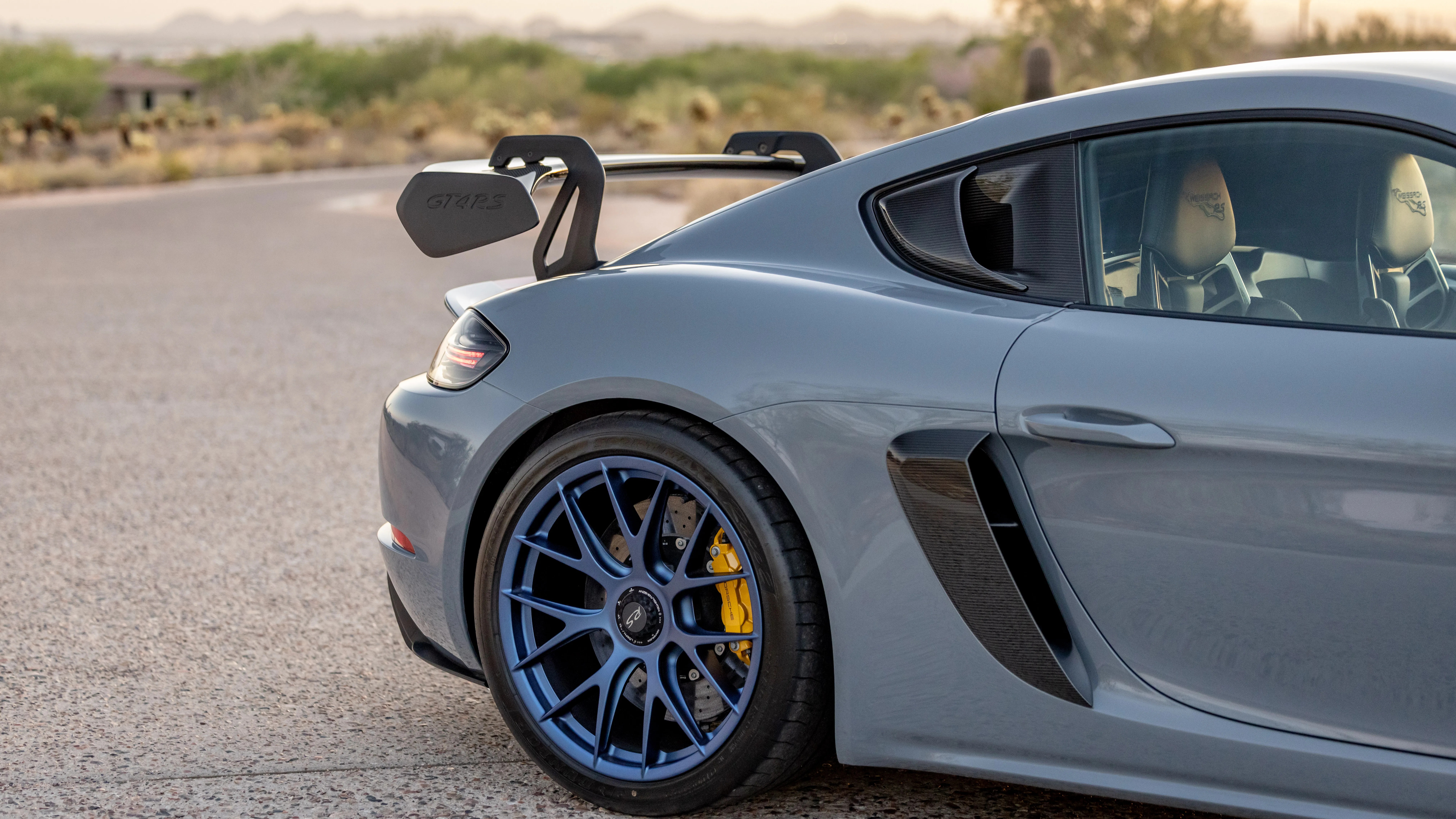 2023 Porsche 718 Cayman GT4 RS Weissach in Arctic Grey