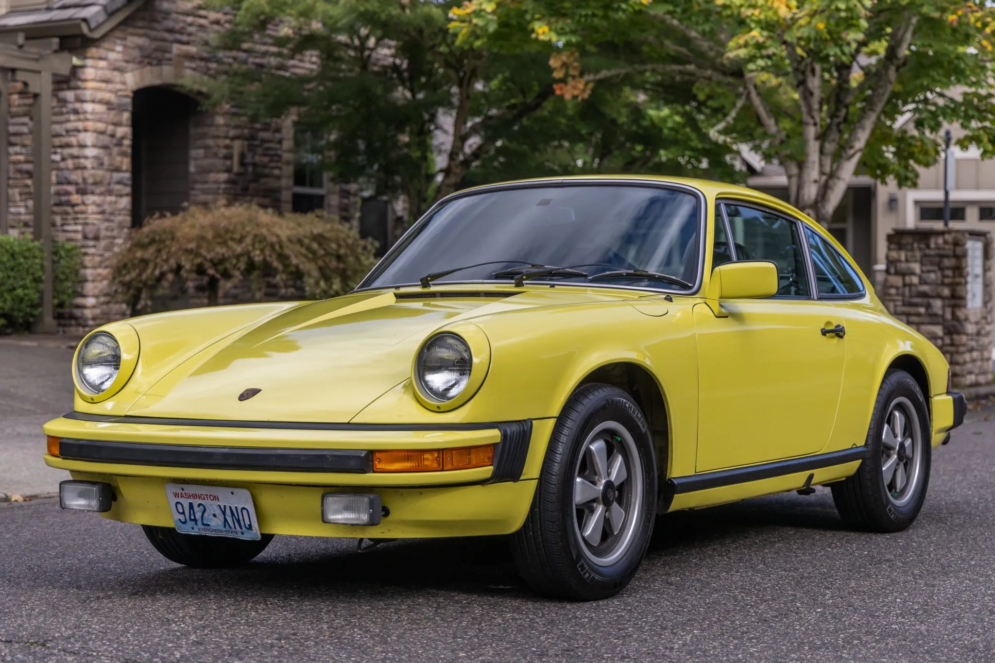 1977 Porsche 911S Coupe in Light Yellow