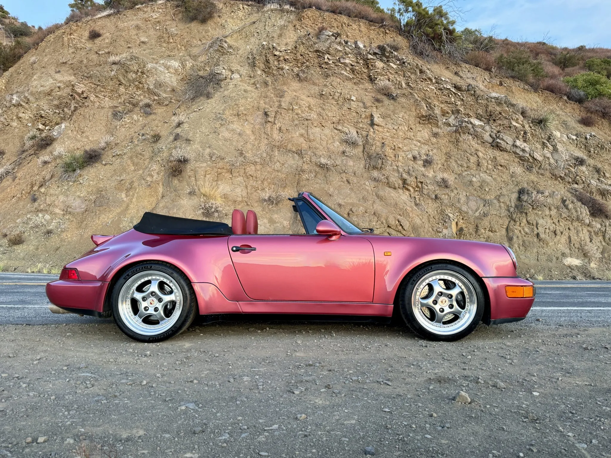 1993 Porsche 911 America Roadster in Raspberry Red Metallic