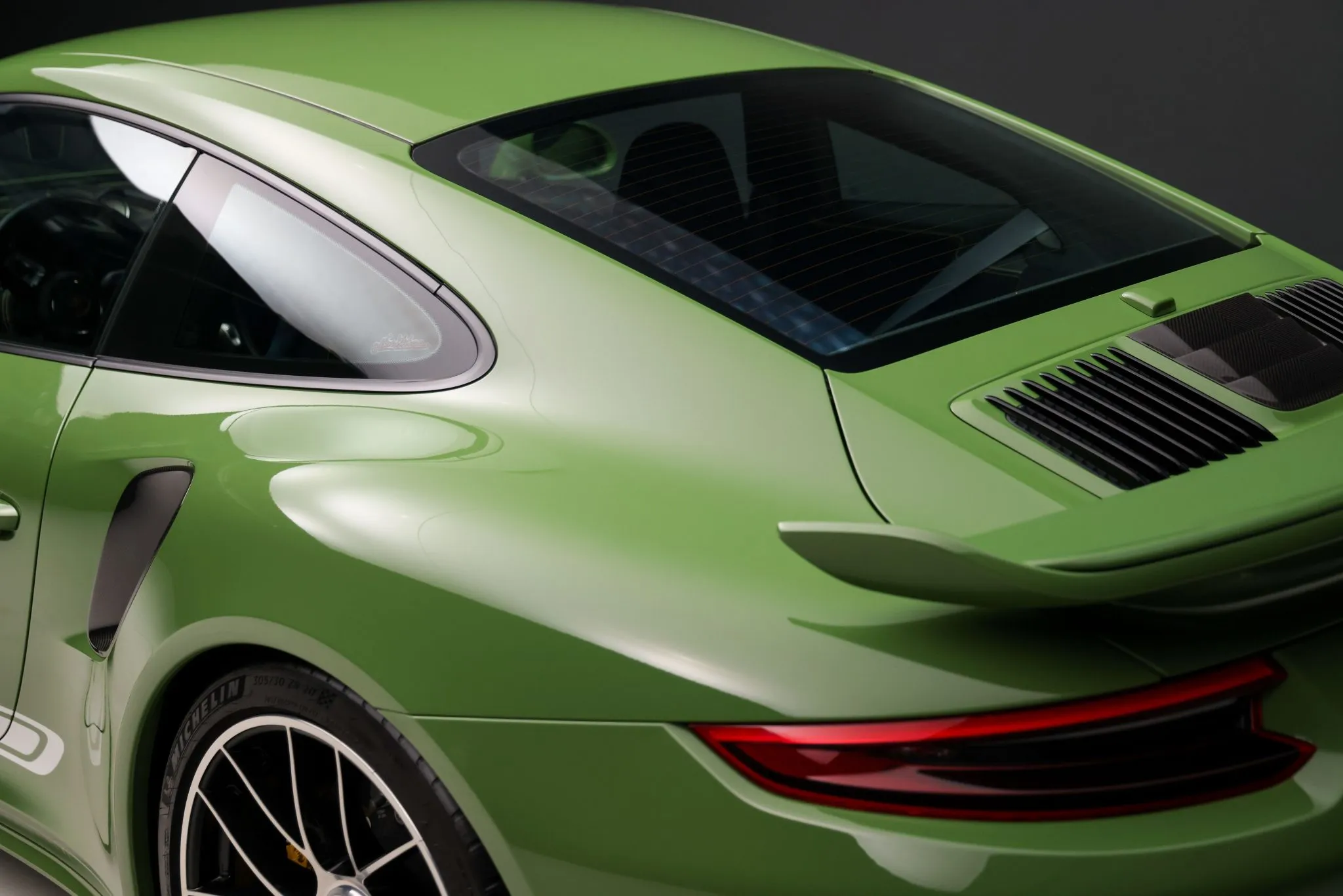 2019 Porsche 911 Turbo S Coupe in Olive Green