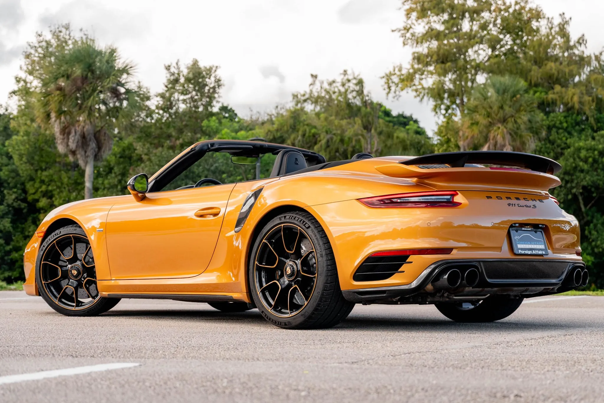 2019 Porsche 911 Turbo S Cabriolet Exclusive Series in Golden Yellow Metallic