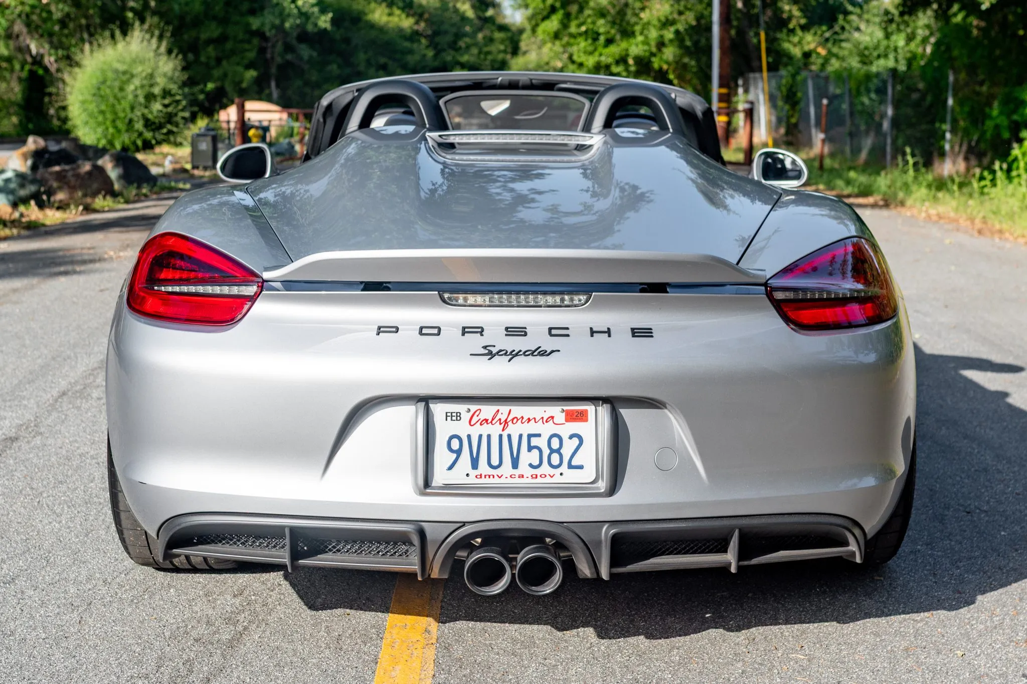 2016 Porsche Boxster Spyder in GT Silver Metallic