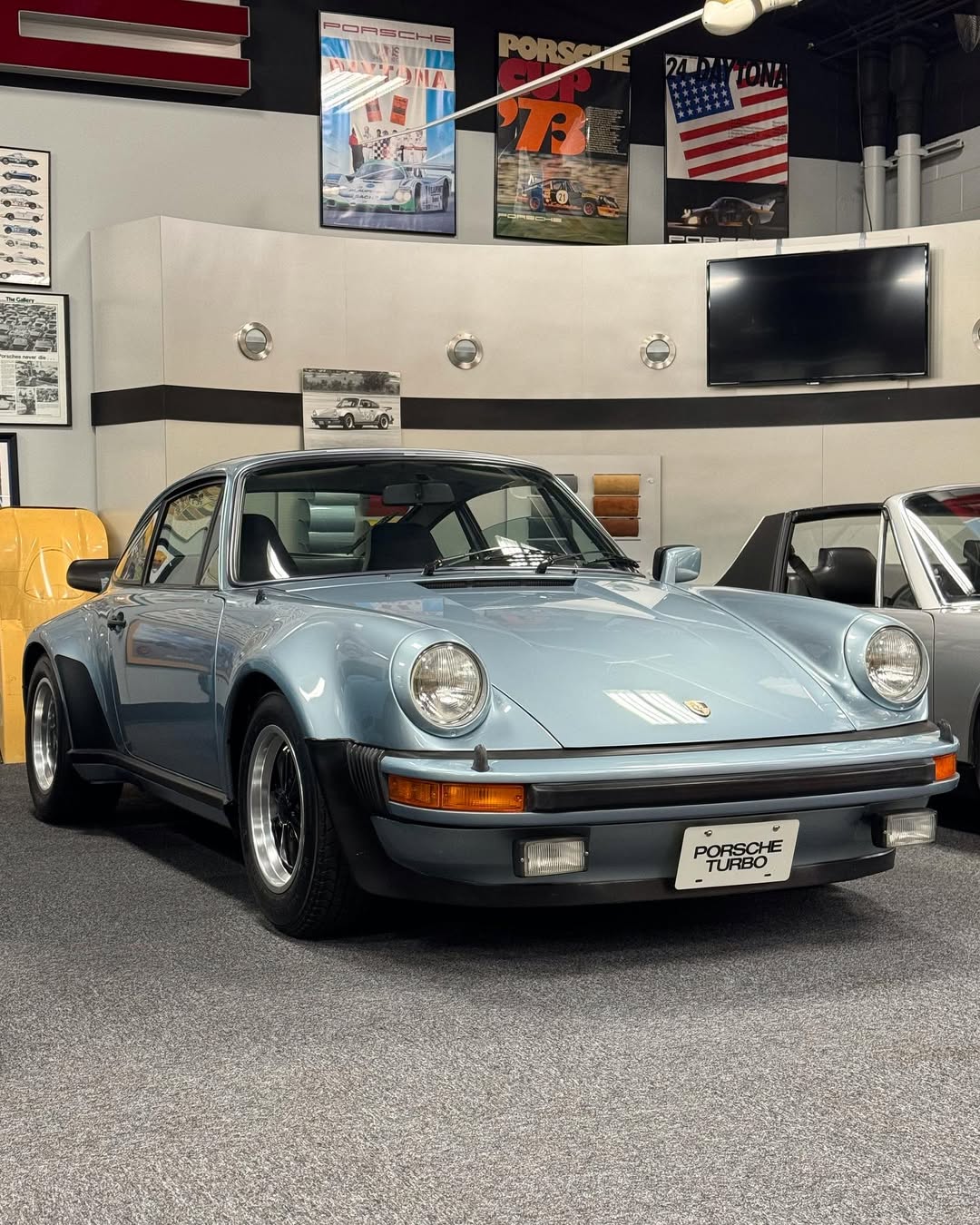 1976 Porsche 911 Turbo in Marathon Blue Metallic