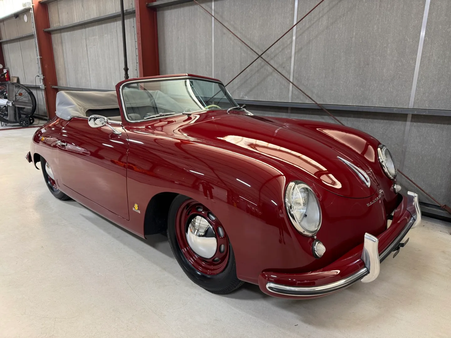 1953 Porsche 356 Pre-A Cabriolet in Strawberry Red