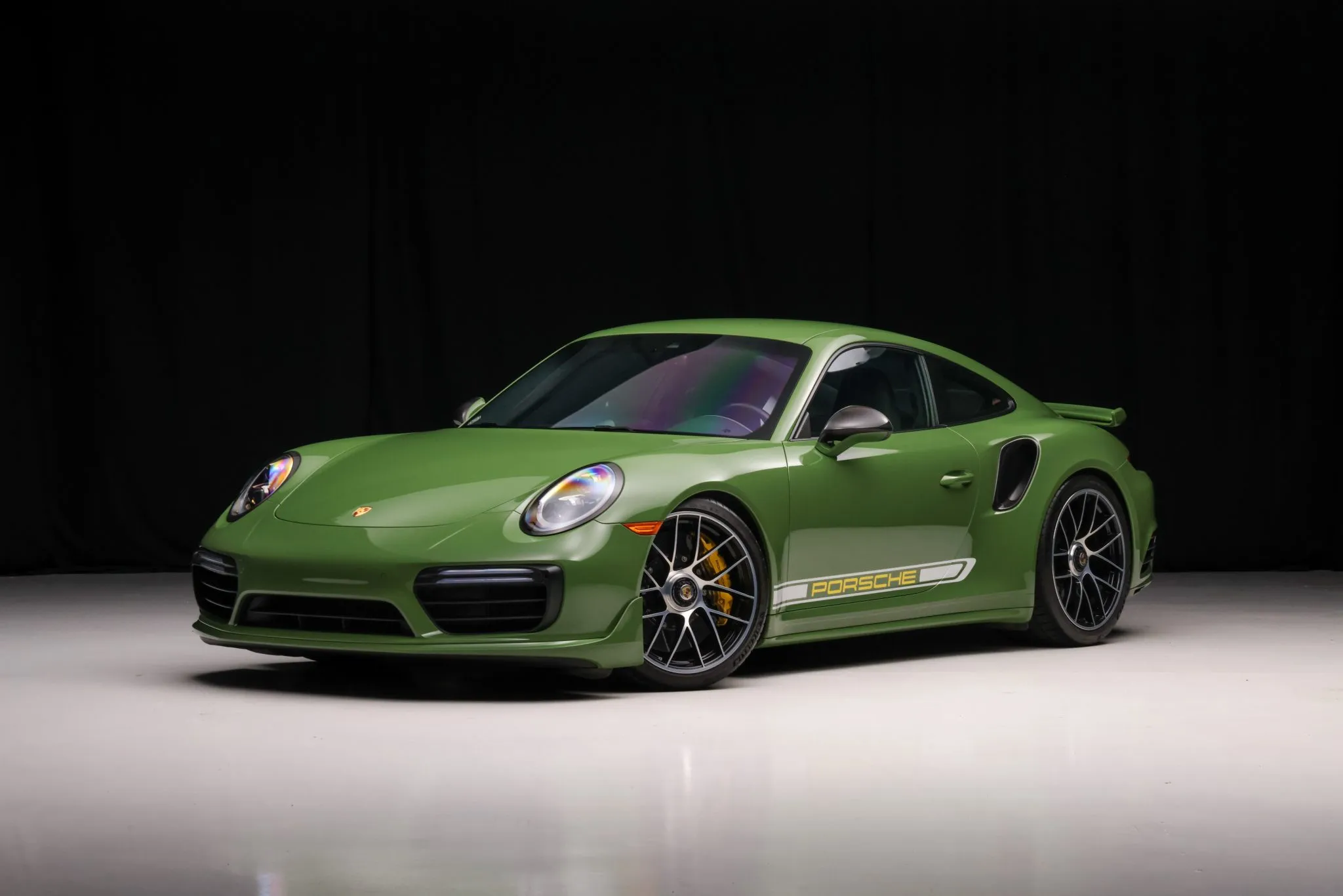 2019 Porsche 911 Turbo S Coupe in Olive Green