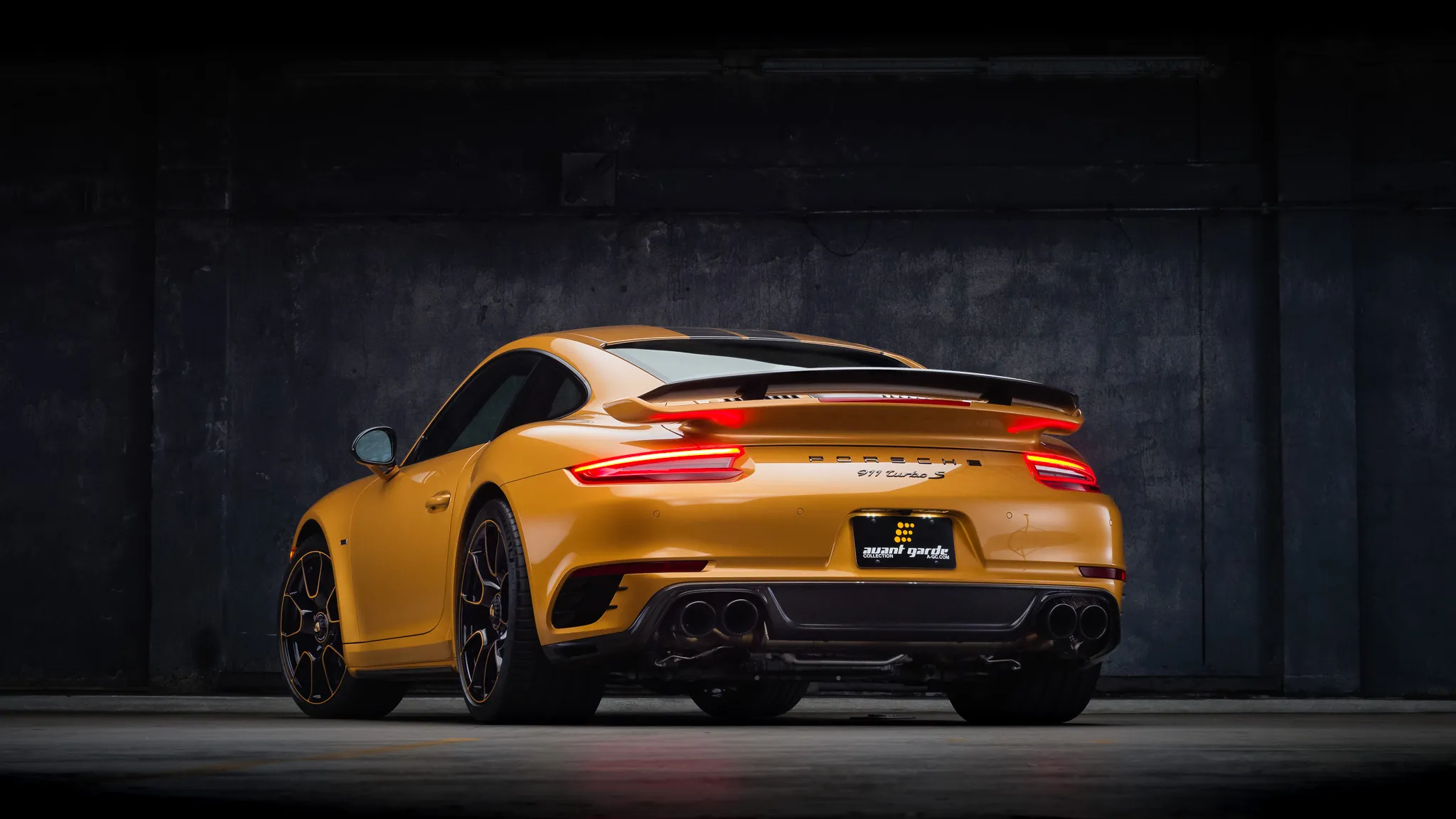 2019 Porsche 911 Turbo S Coupe Exclusive Series in Golden Yellow Metallic