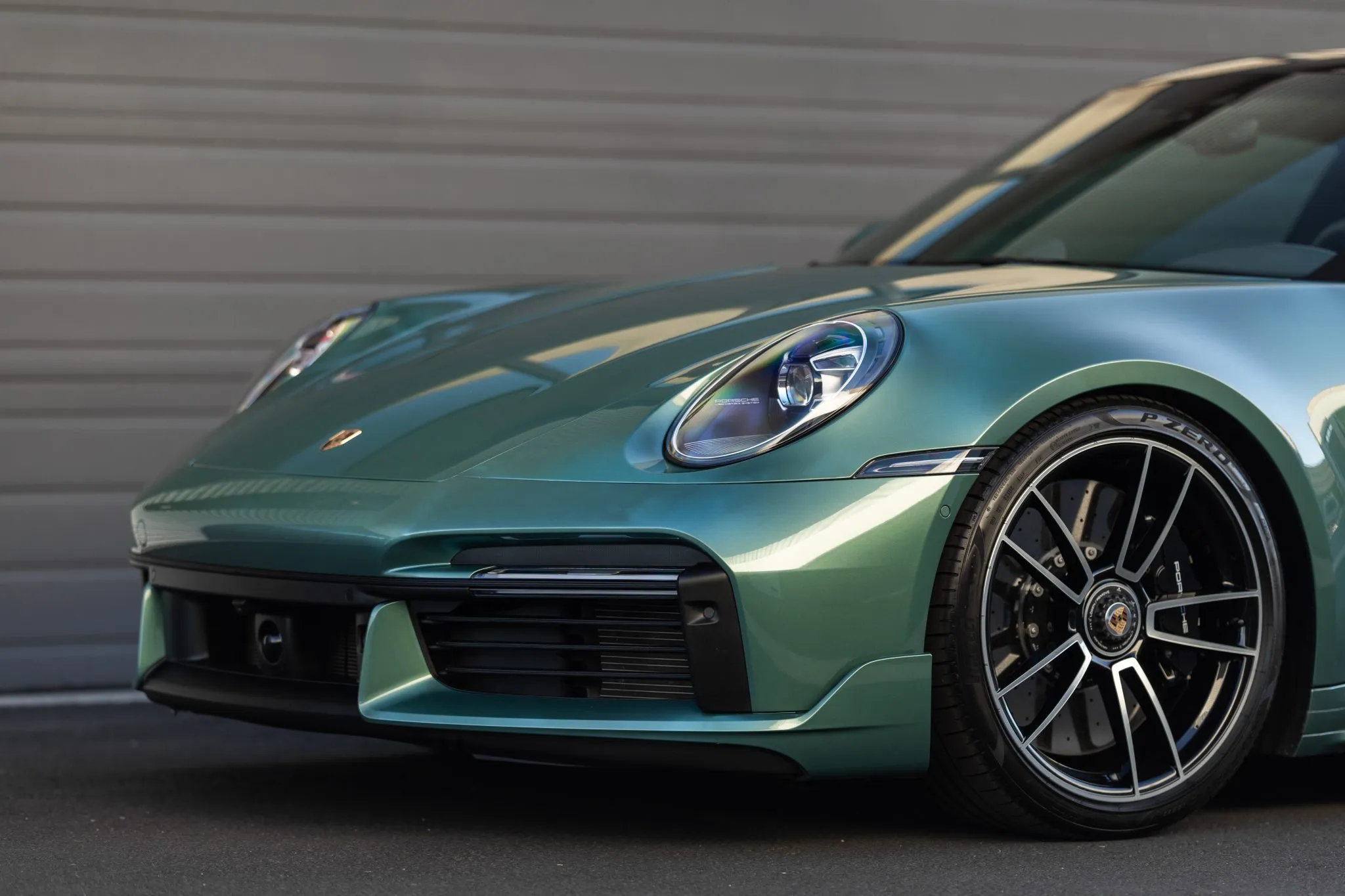 2022 Porsche 911 Turbo S Coupe in Racing Green Metallic