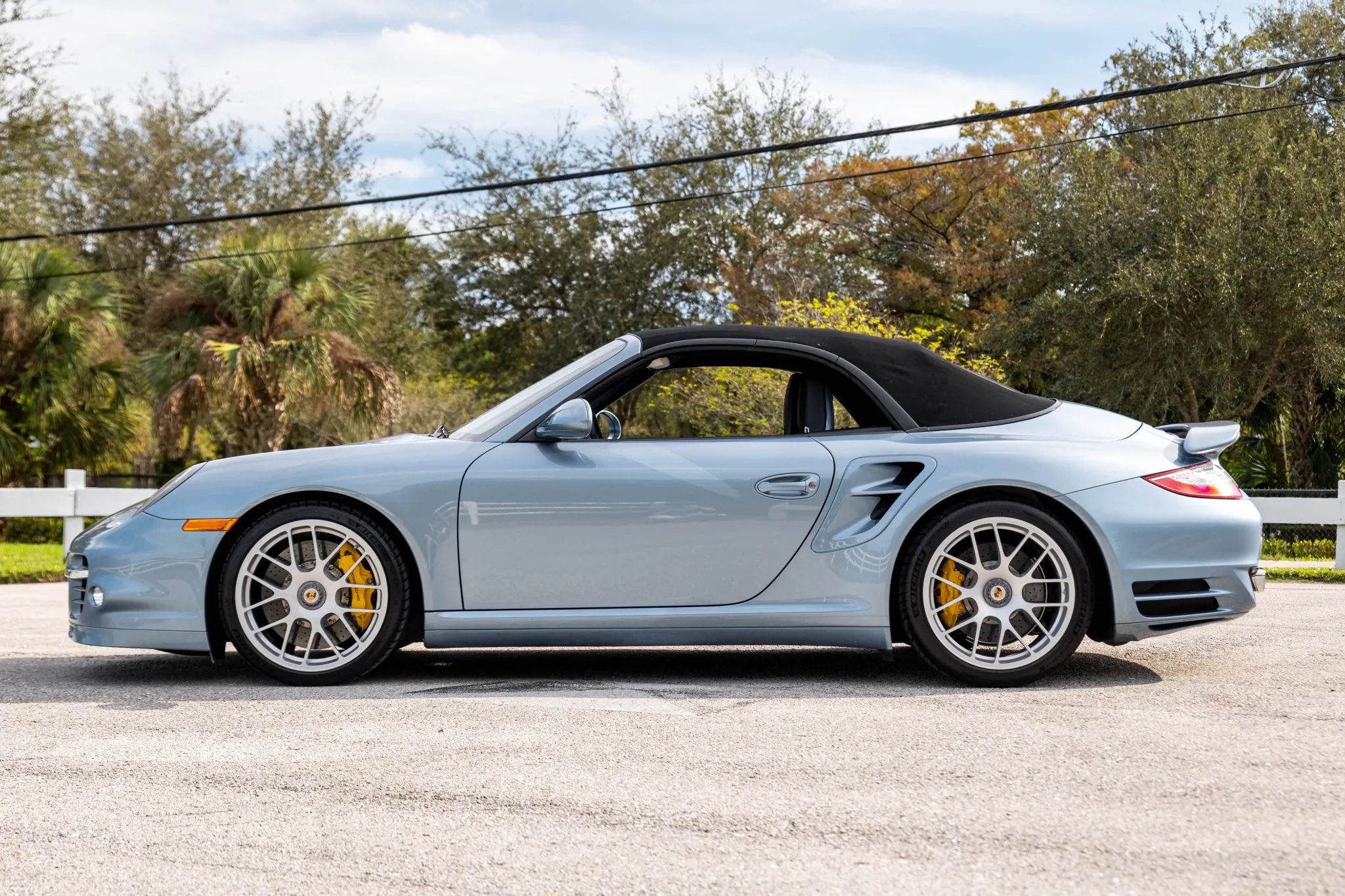 2011 Porsche 911 Turbo S Cabriolet in Ice Blue Metallic