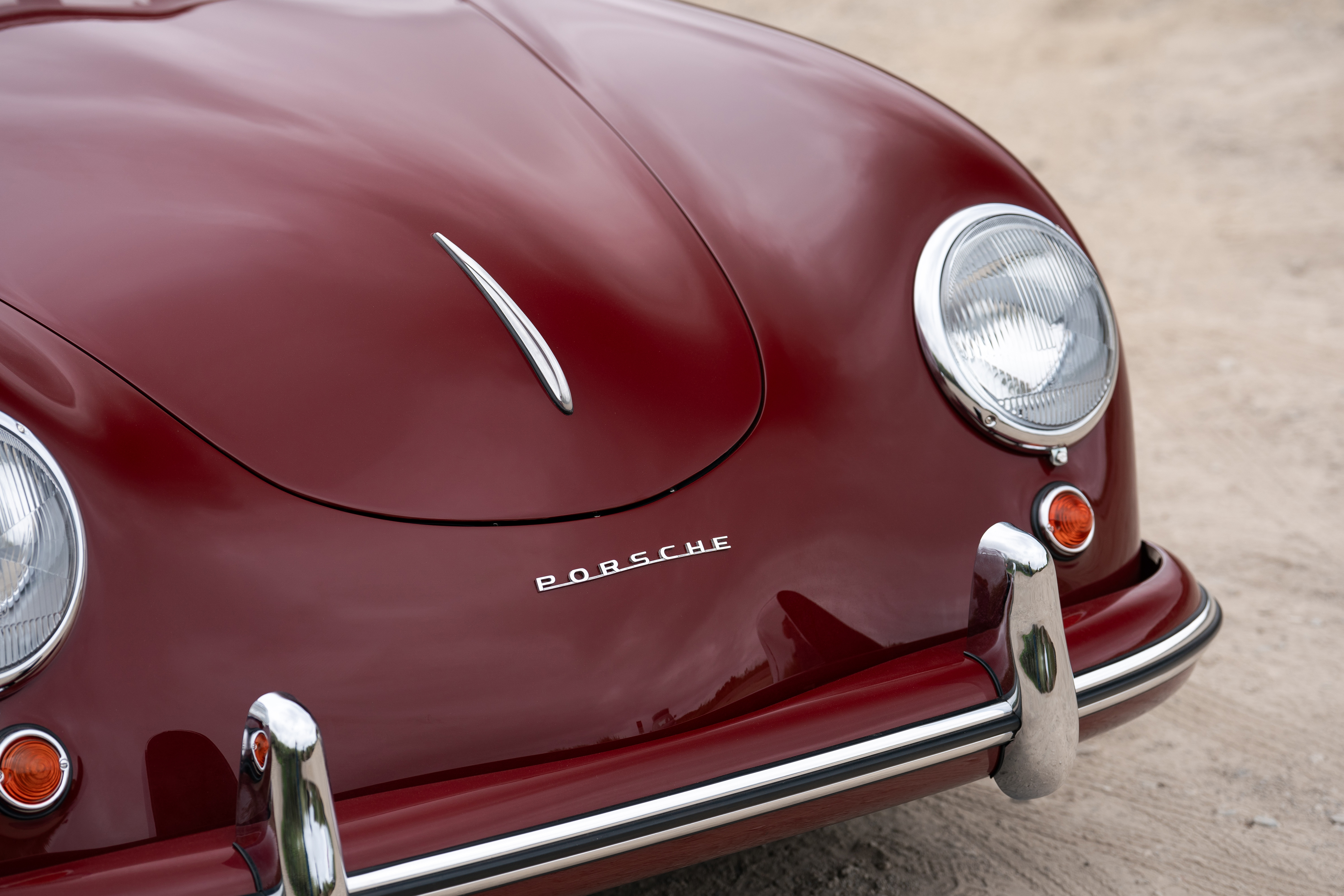 1953 Porsche 356 Cabriolet by Gläser in Strawberry Red