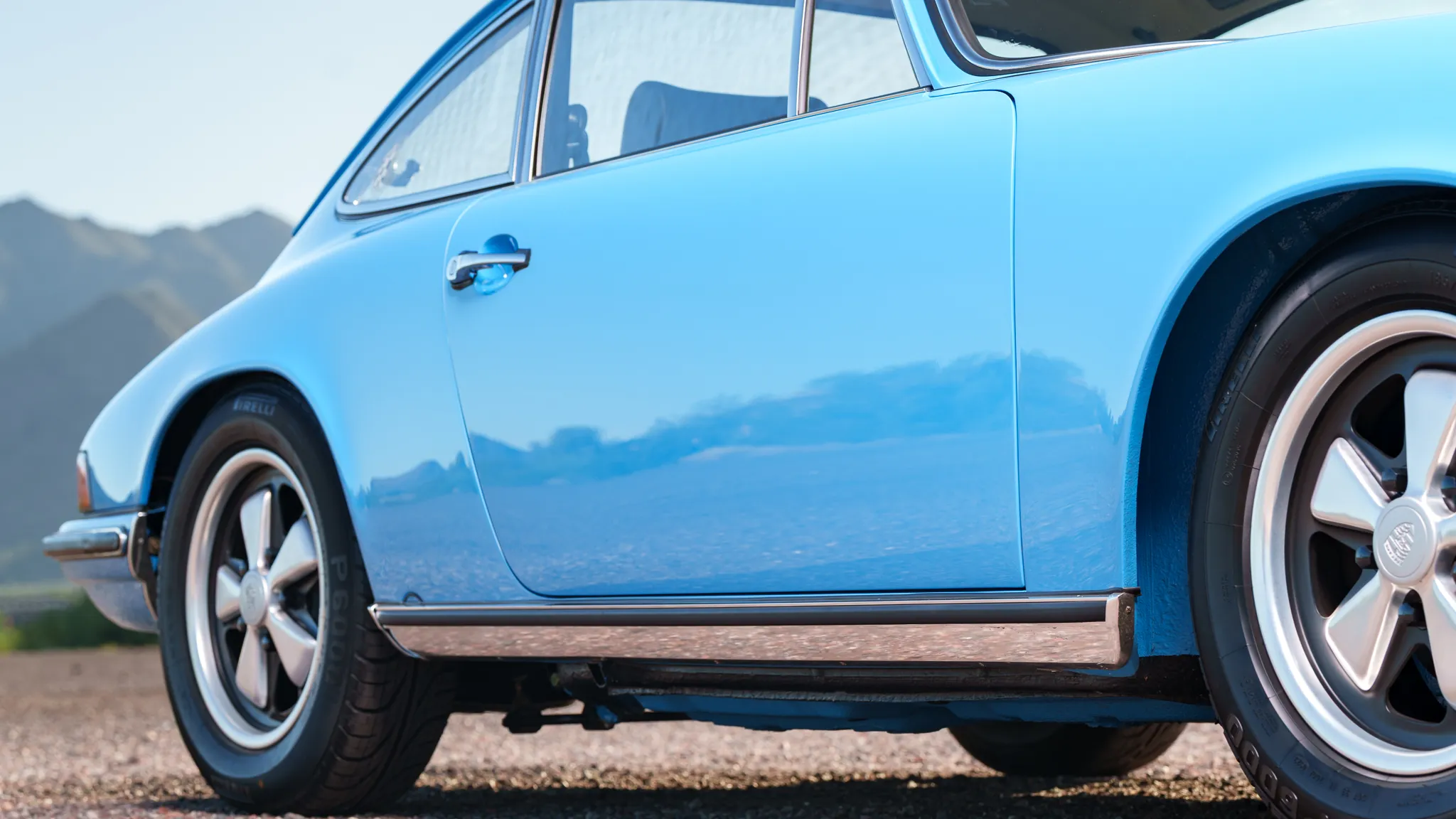 1973 Porsche 911E Coupe in Pastel Blue