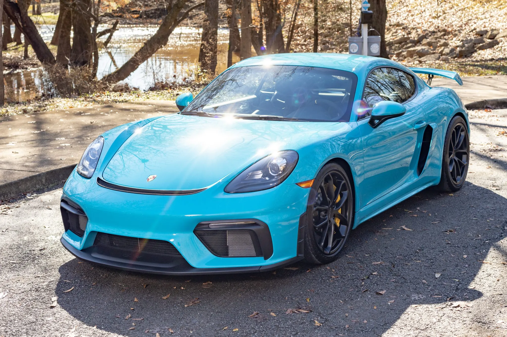 2020 Porsche 718 Cayman GT4 in Miami Blue