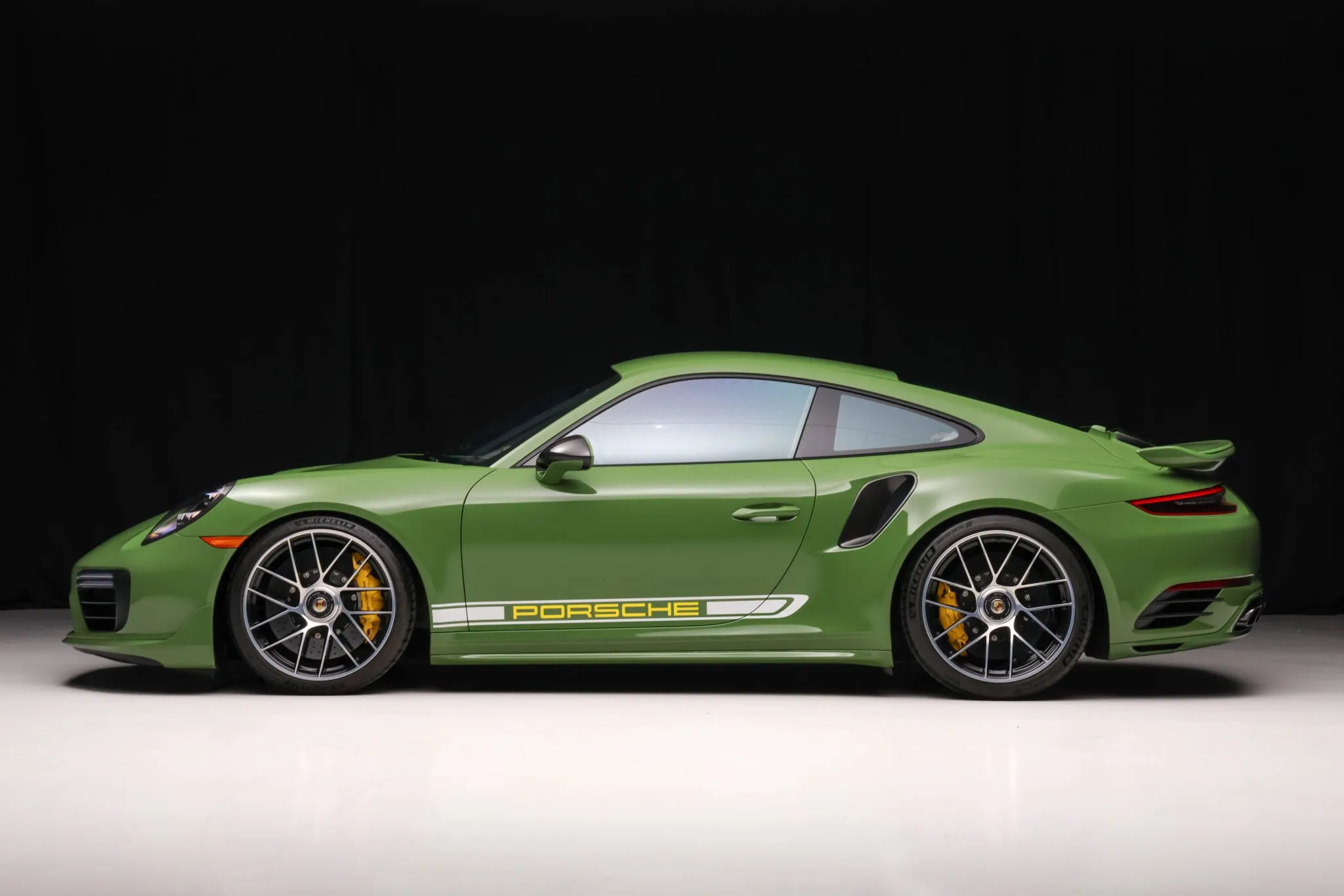 2019 Porsche 911 Turbo S Coupe in Olive Green