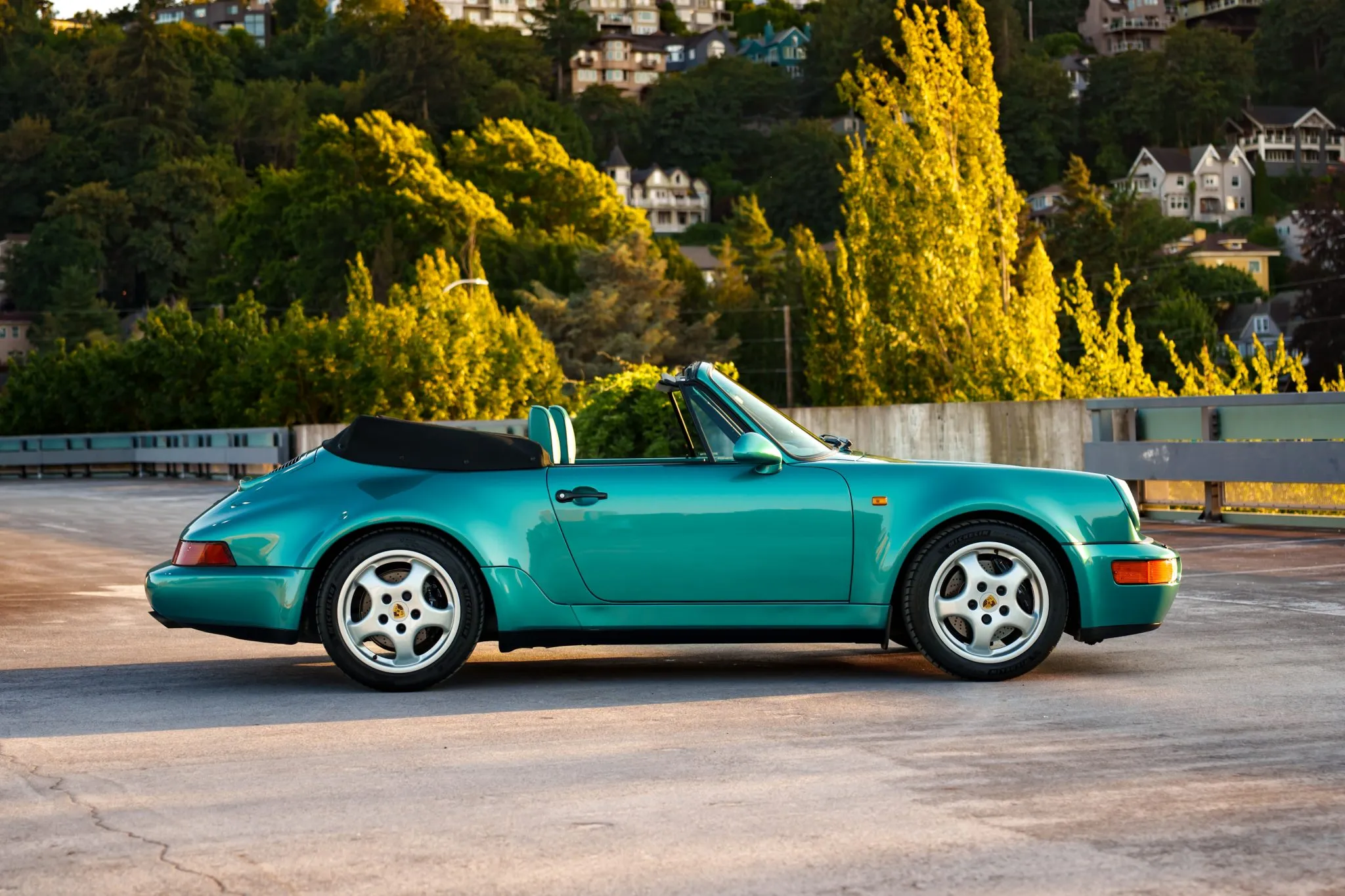 1993 Porsche 911 Carrera 2 Works Turbo Look Cabriolet in Wimbledon Green Metallic