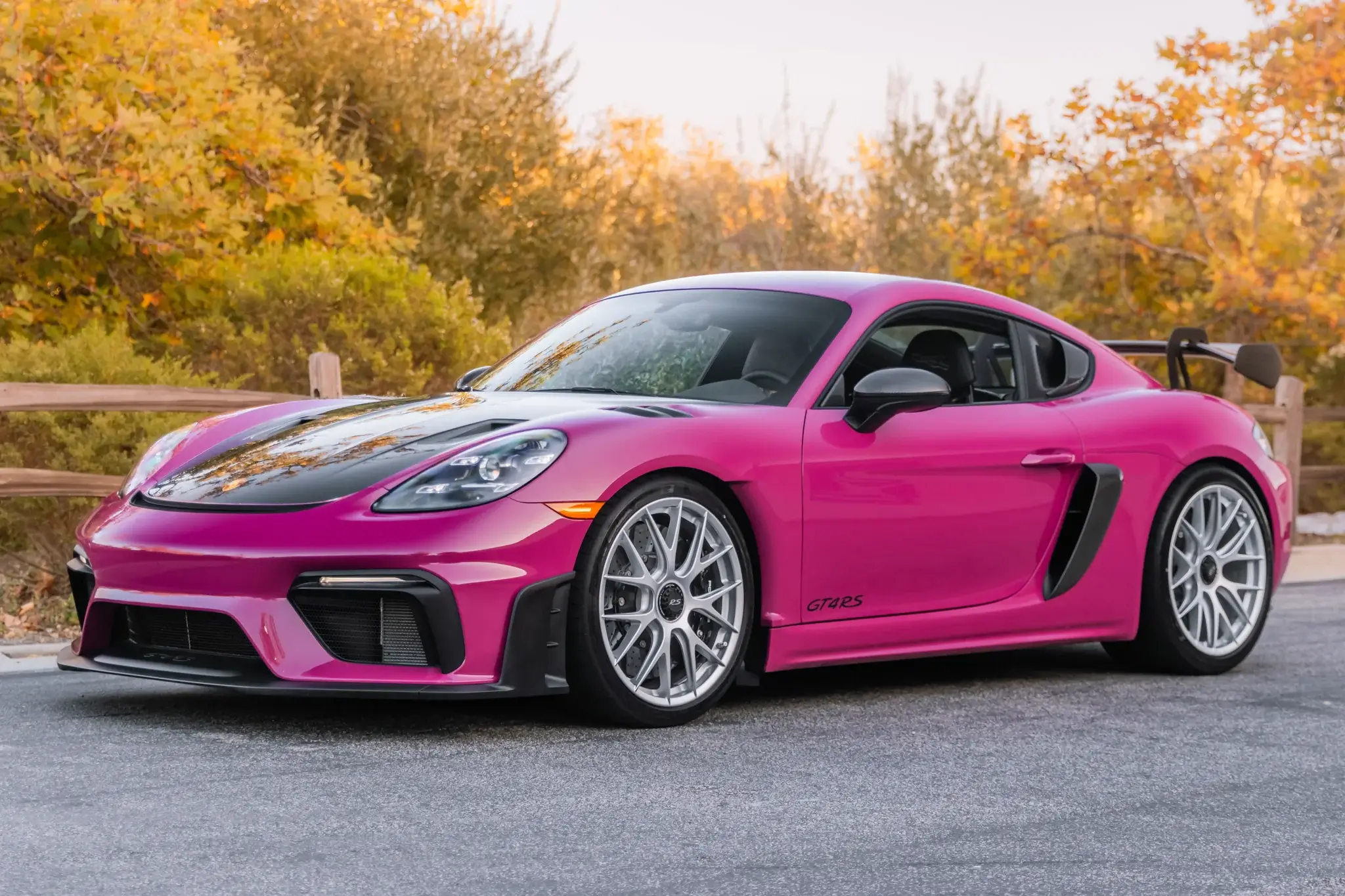 2023 Porsche 718 Cayman GT4 RS Weissach Package in Ruby Star Neo