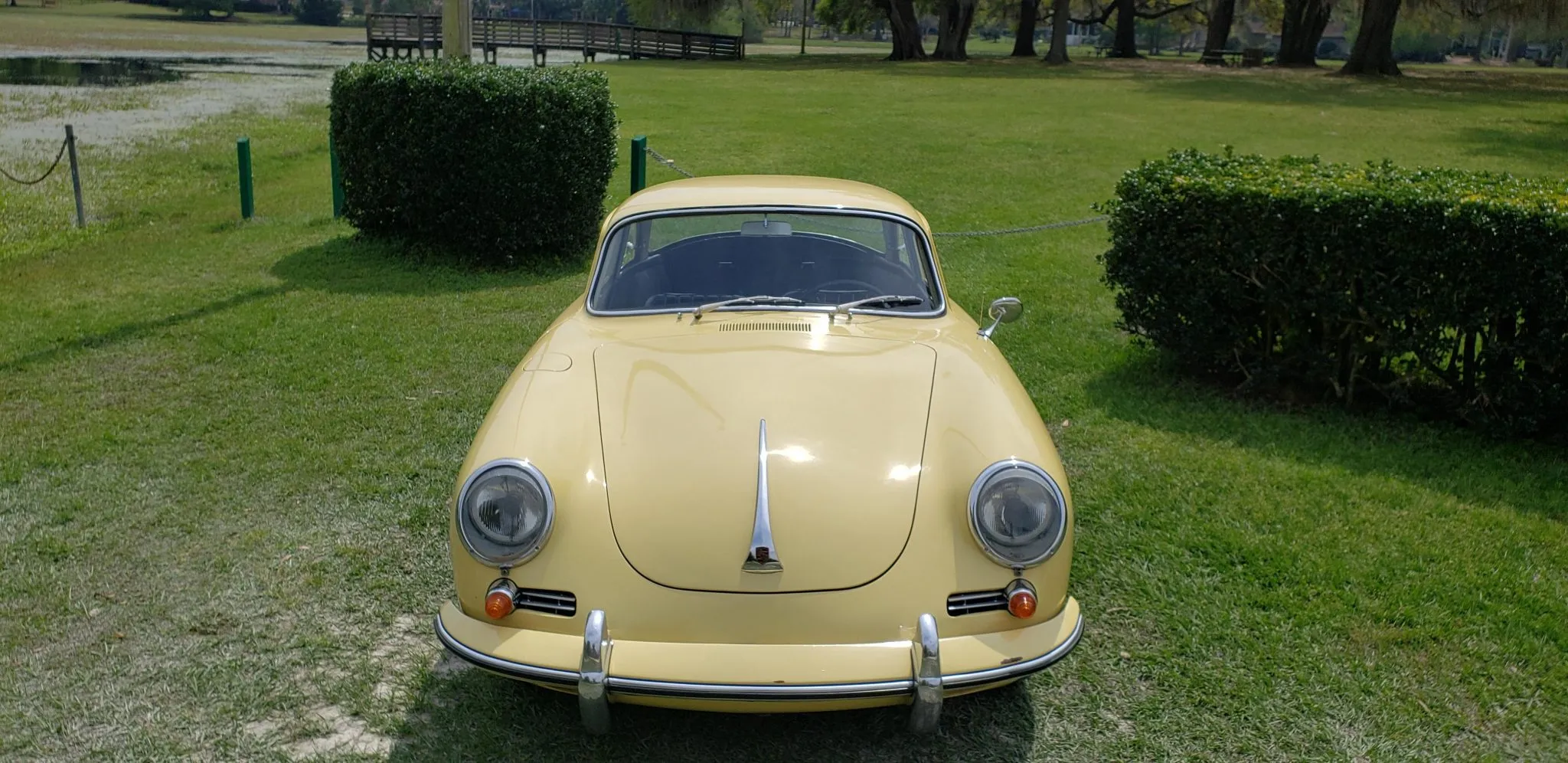 1962 Porsche 356B Karmann Notchback Coupe in Champagne Yellow
