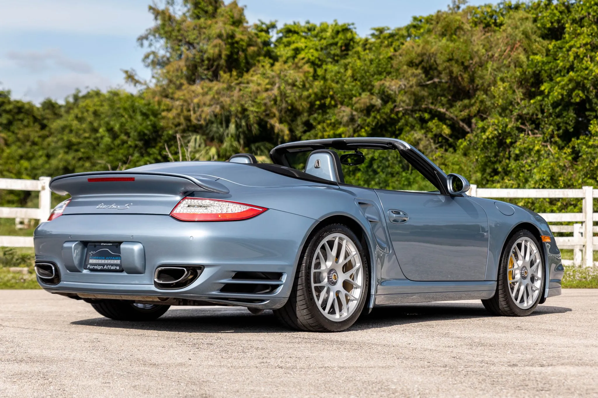 2011 Porsche 911 Turbo S Cabriolet in Ice Blue Metallic