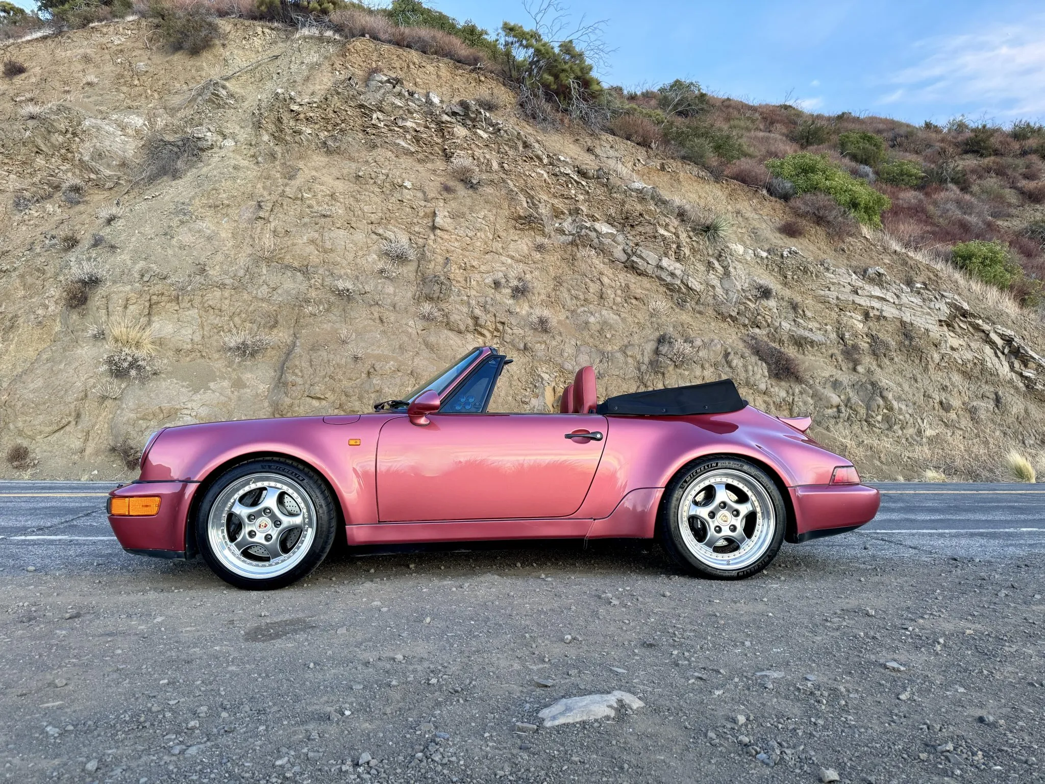 1993 Porsche 911 America Roadster in Raspberry Red Metallic