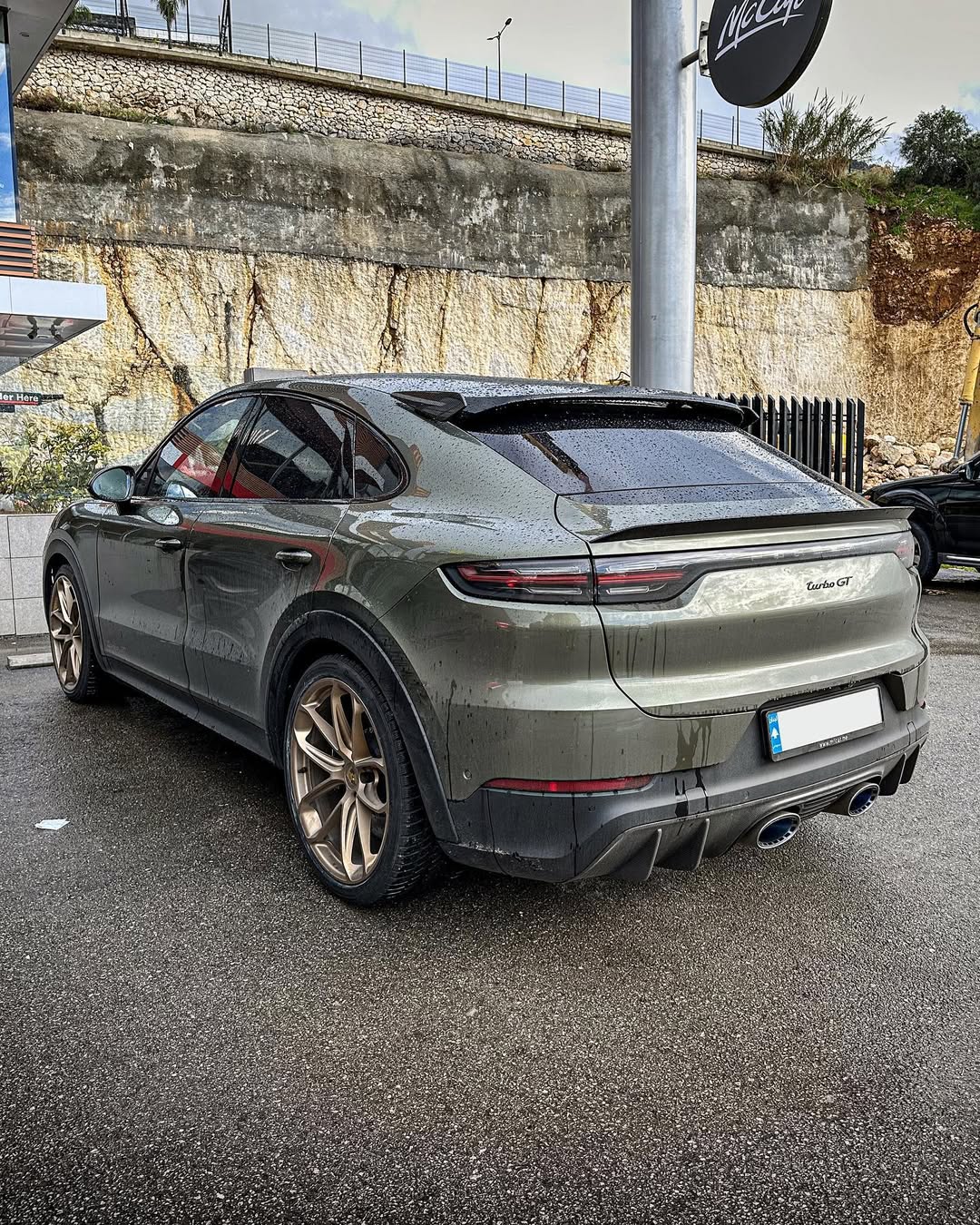 2023 Porsche Cayenne Turbo GT in Light Oak Green Metallic 
