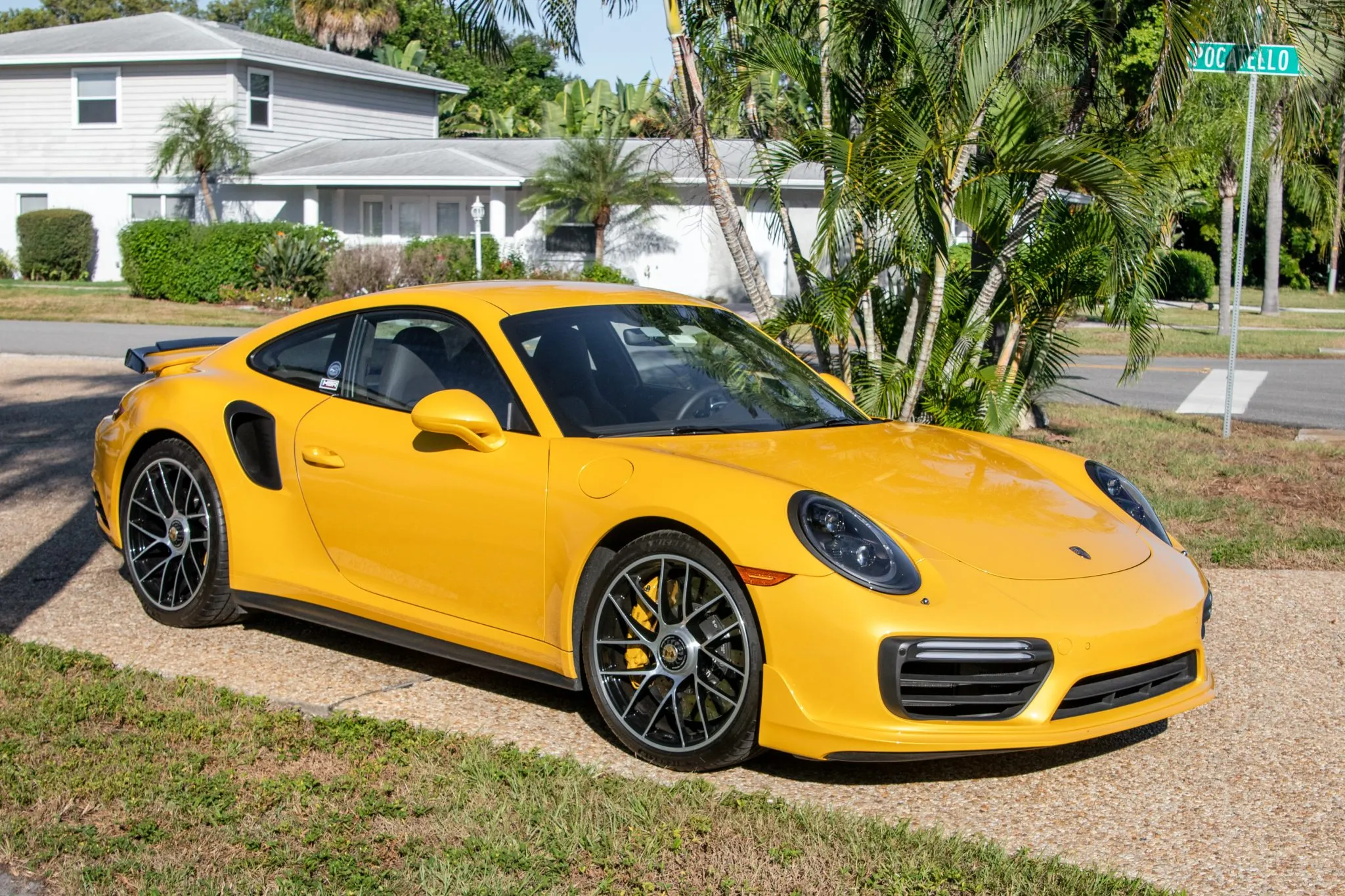 2018 Porsche 911 Turbo S Coupe in Saffron Yellow Metallic