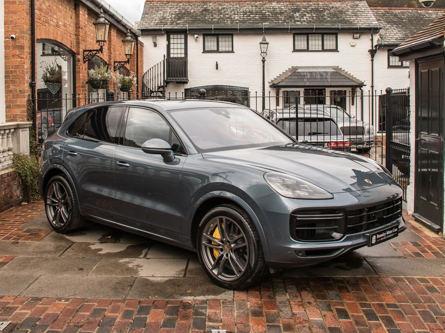 2019 Porsche Cayenne Turbo in Biscay Blue Metallic