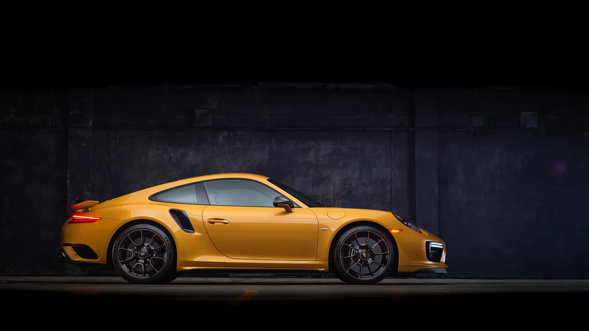 2019 Porsche 911 Turbo S Coupe Exclusive Series in Golden Yellow Metallic
