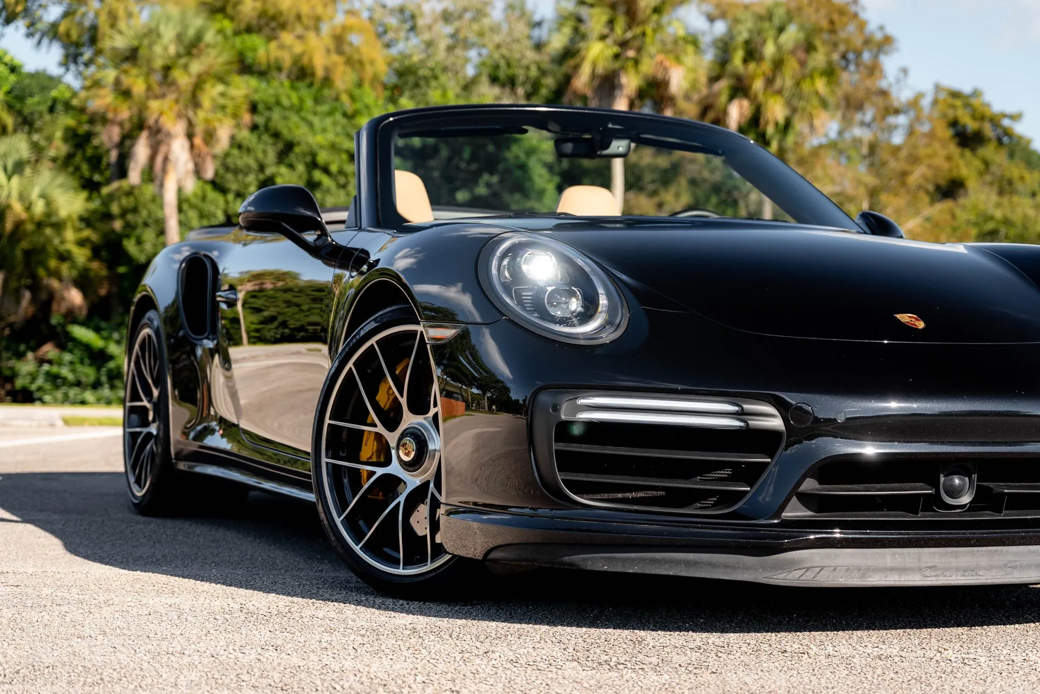 2019 Porsche 911 Turbo S Cabriolet in Jet Black Metallic