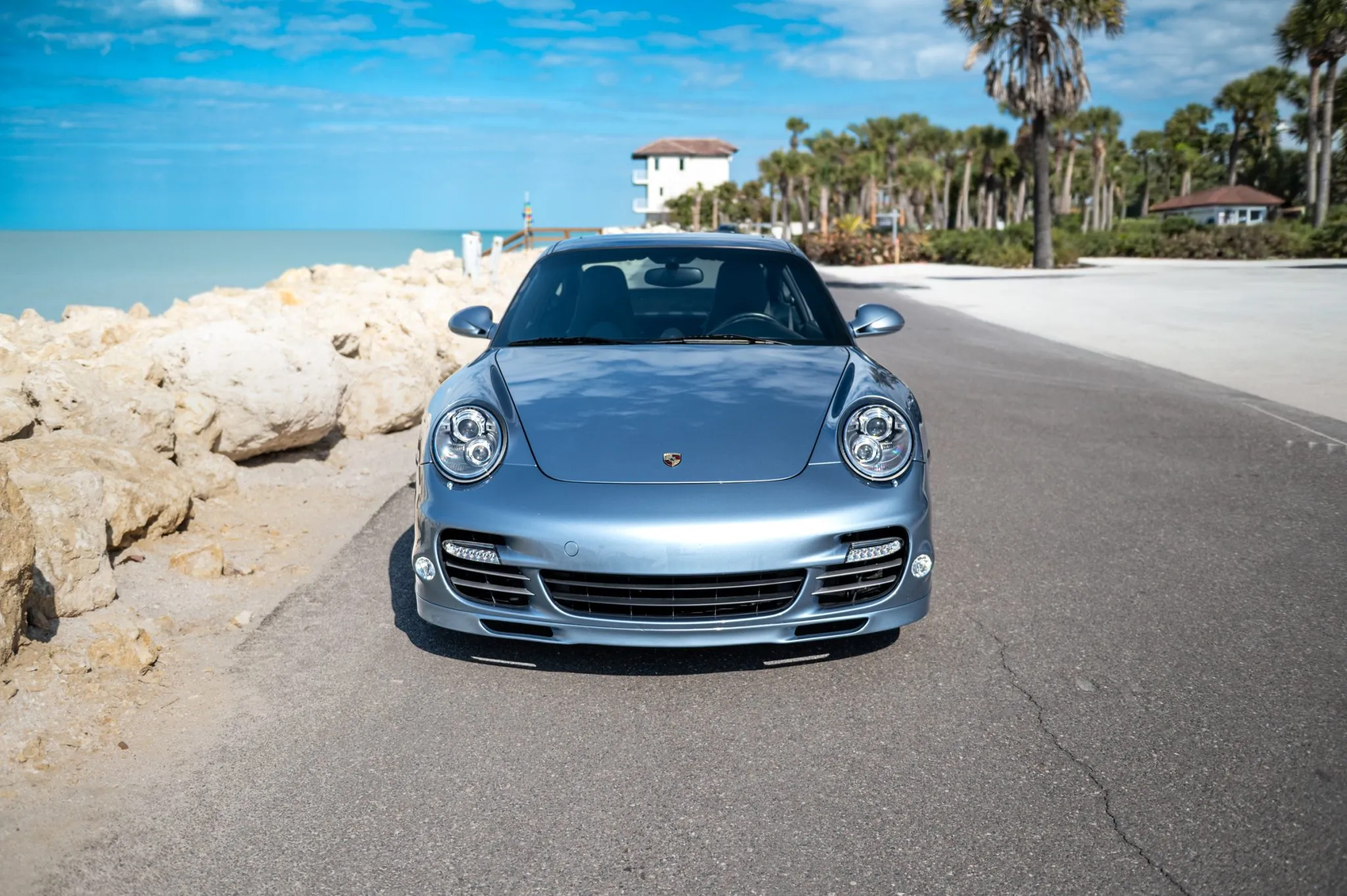 2011 Porsche 911 Turbo S Coupe in Ice Blue Metallic