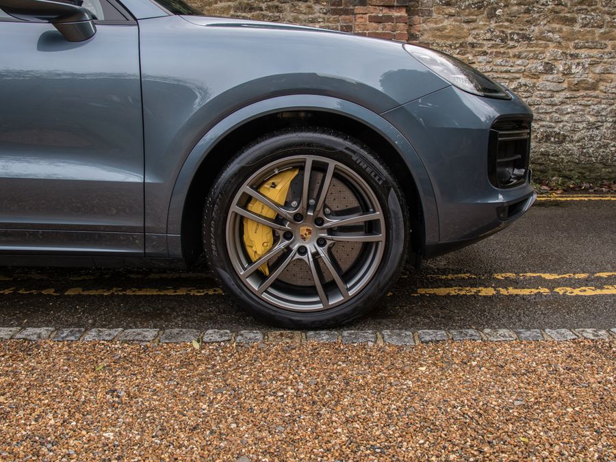 2019 Porsche Cayenne Turbo in Biscay Blue Metallic