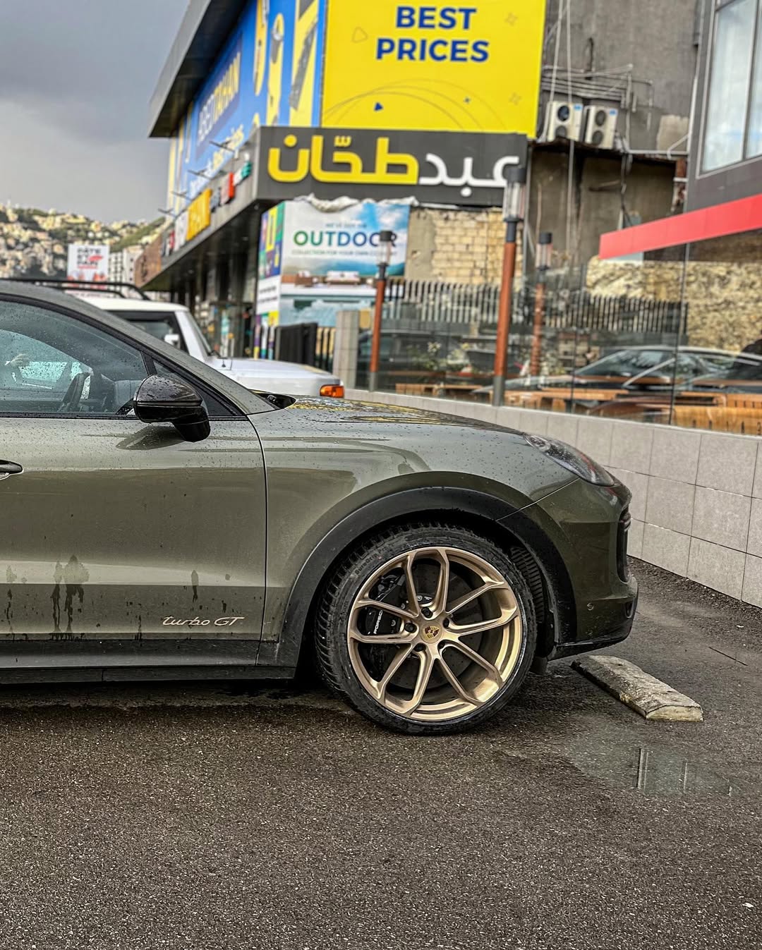 2023 Porsche Cayenne Turbo GT in Light Oak Green Metallic 