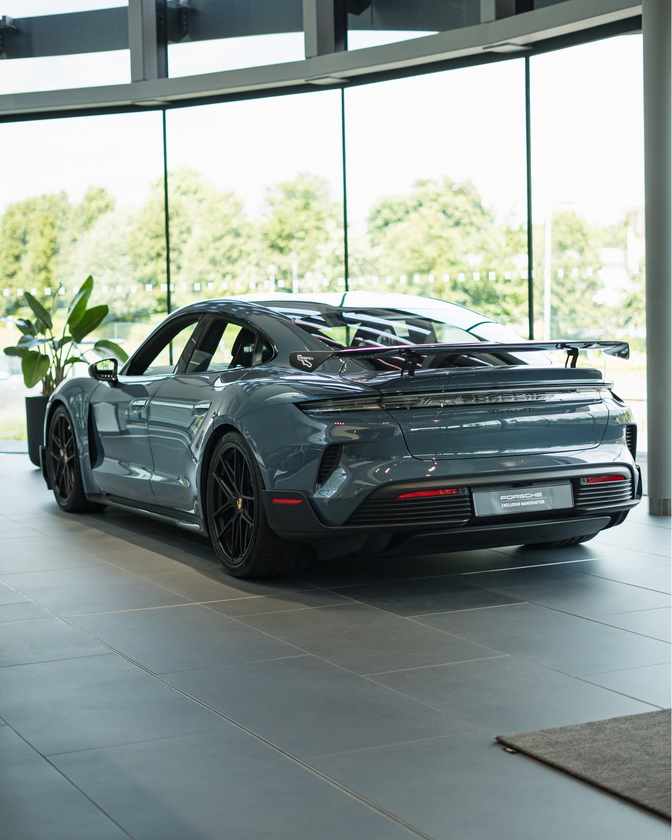 2025 Porsche Taycan Turbo GT in Pale Blue Metallic