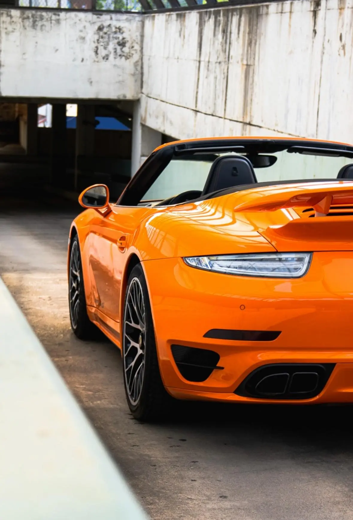 2014 Porsche 911 Turbo S Cabriolet in Pastel Orange