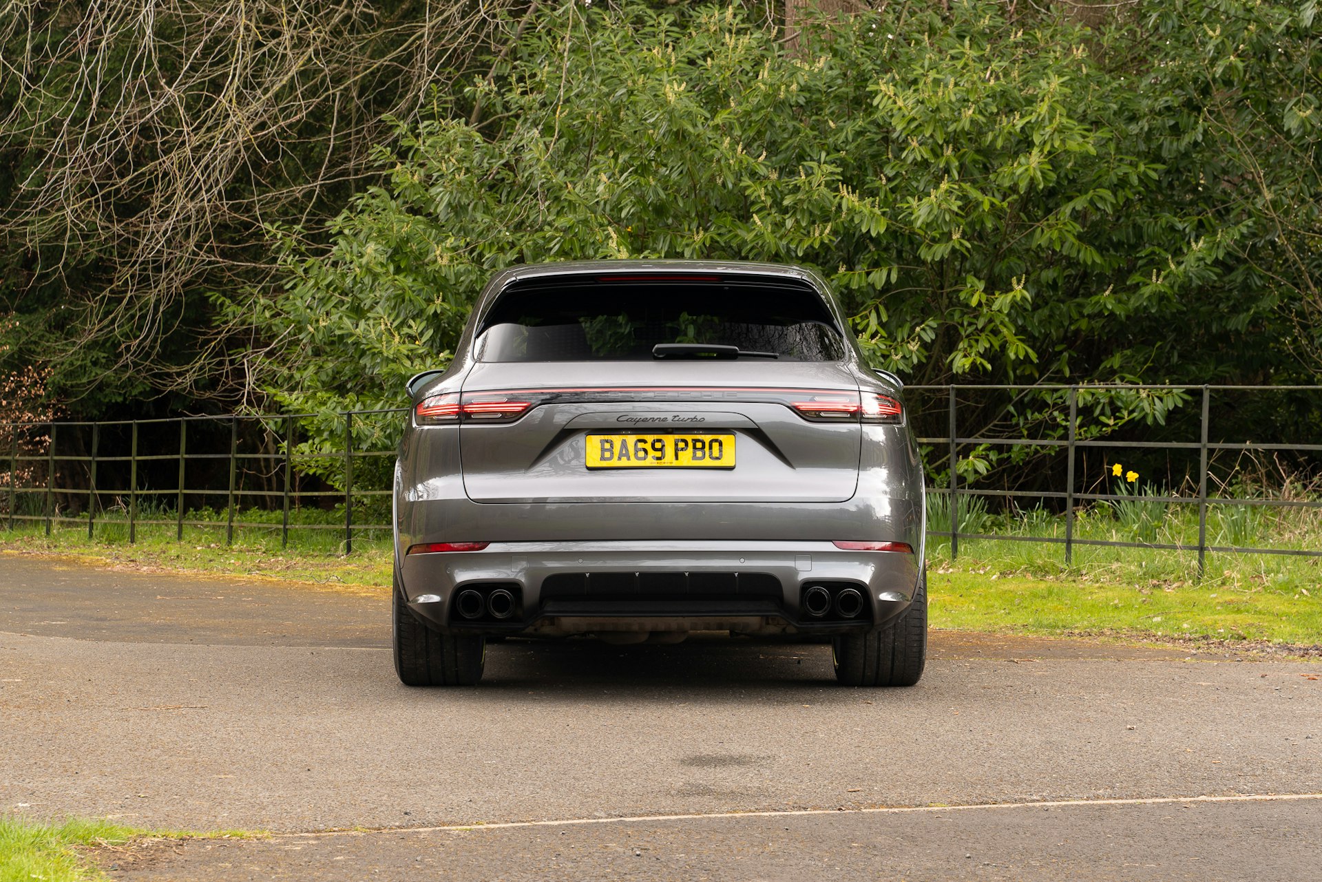 2019 Porsche Cayenne Turbo in Quartzite Grey Metallic