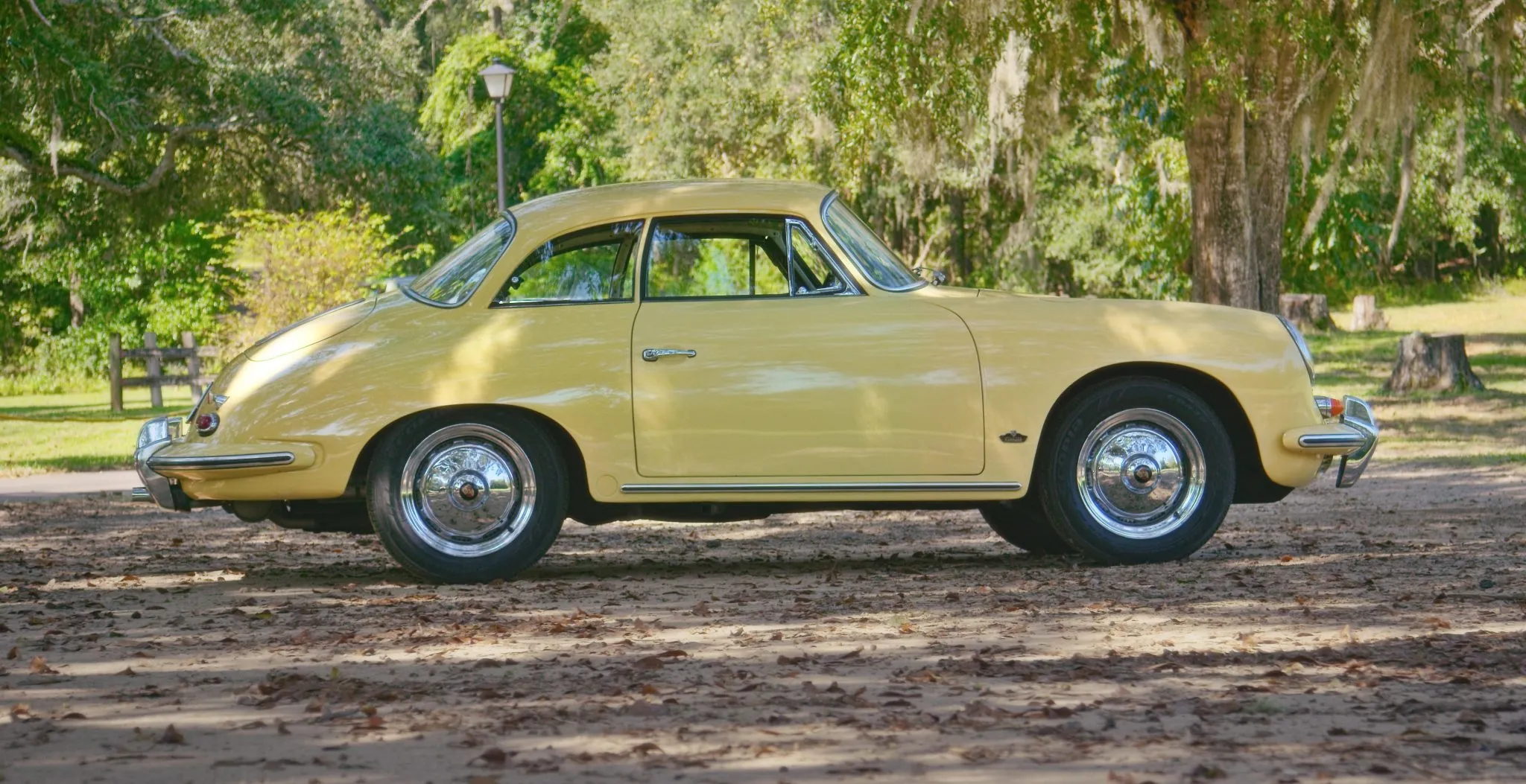 1962 Porsche 356B Karmann Notchback Coupe in Champagne Yellow