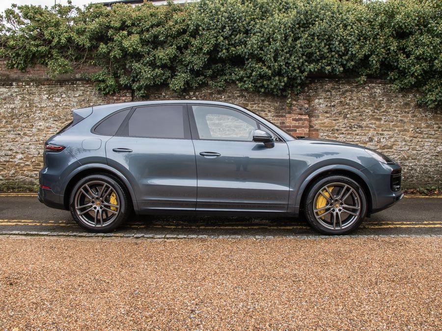 2019 Porsche Cayenne Turbo in Biscay Blue Metallic