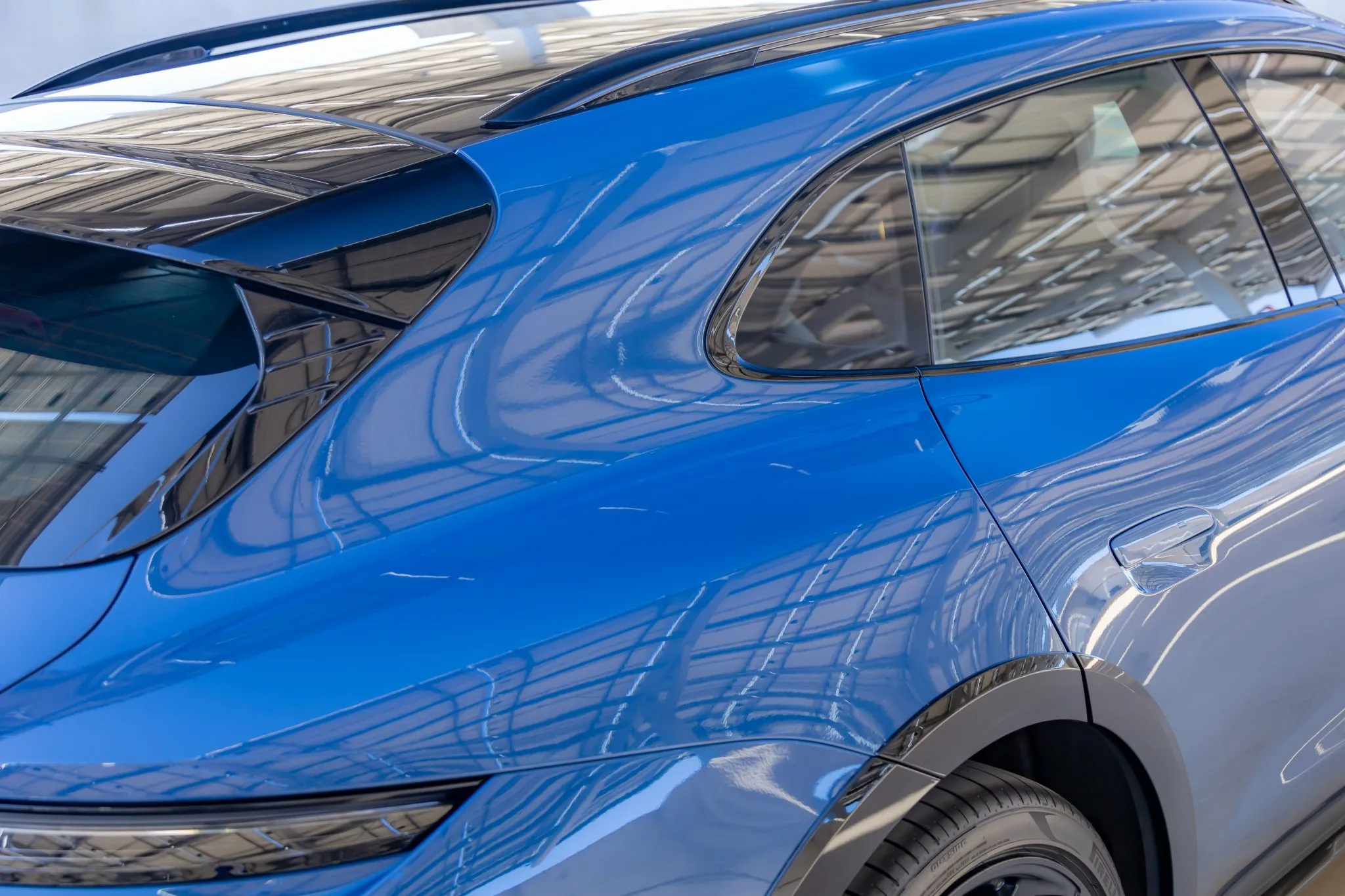 2022 Porsche Taycan Turbo S Cross Turismo in Neptune Blue