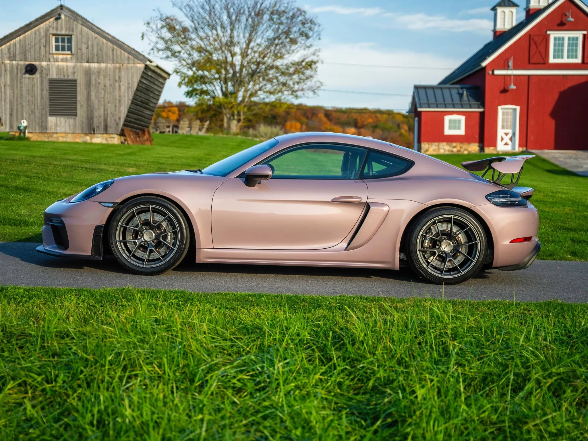 2022 Porsche 718 Cayman GT4 in Frozen Berry Metallic