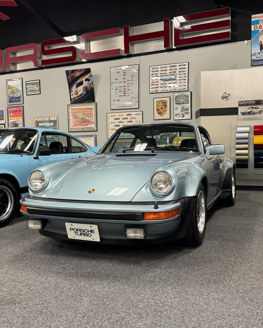 1976 Porsche 911 Turbo in Marathon Blue Metallic