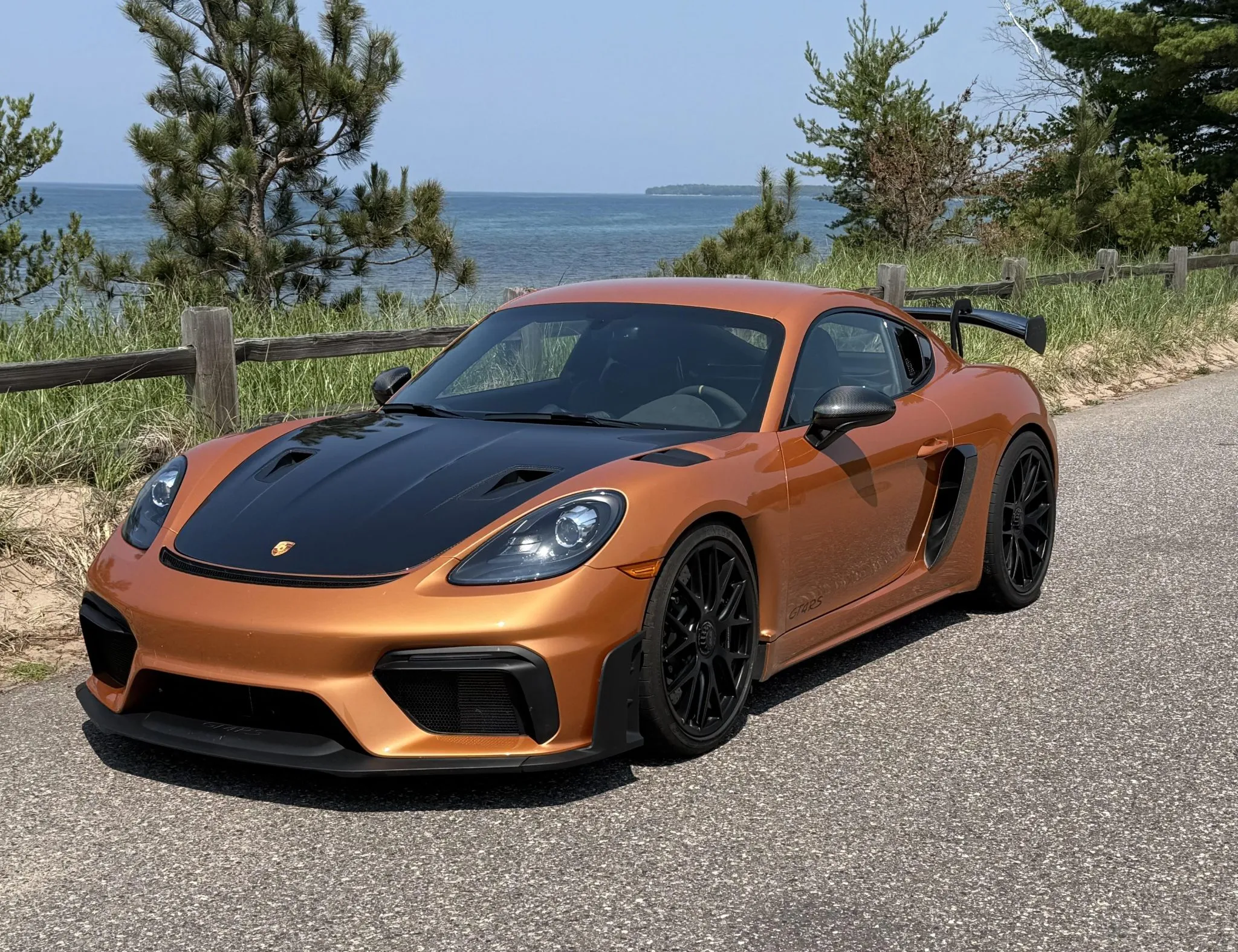 2023 Porsche 718 Cayman GT4 RS Weissach in Nordic Gold Metallic