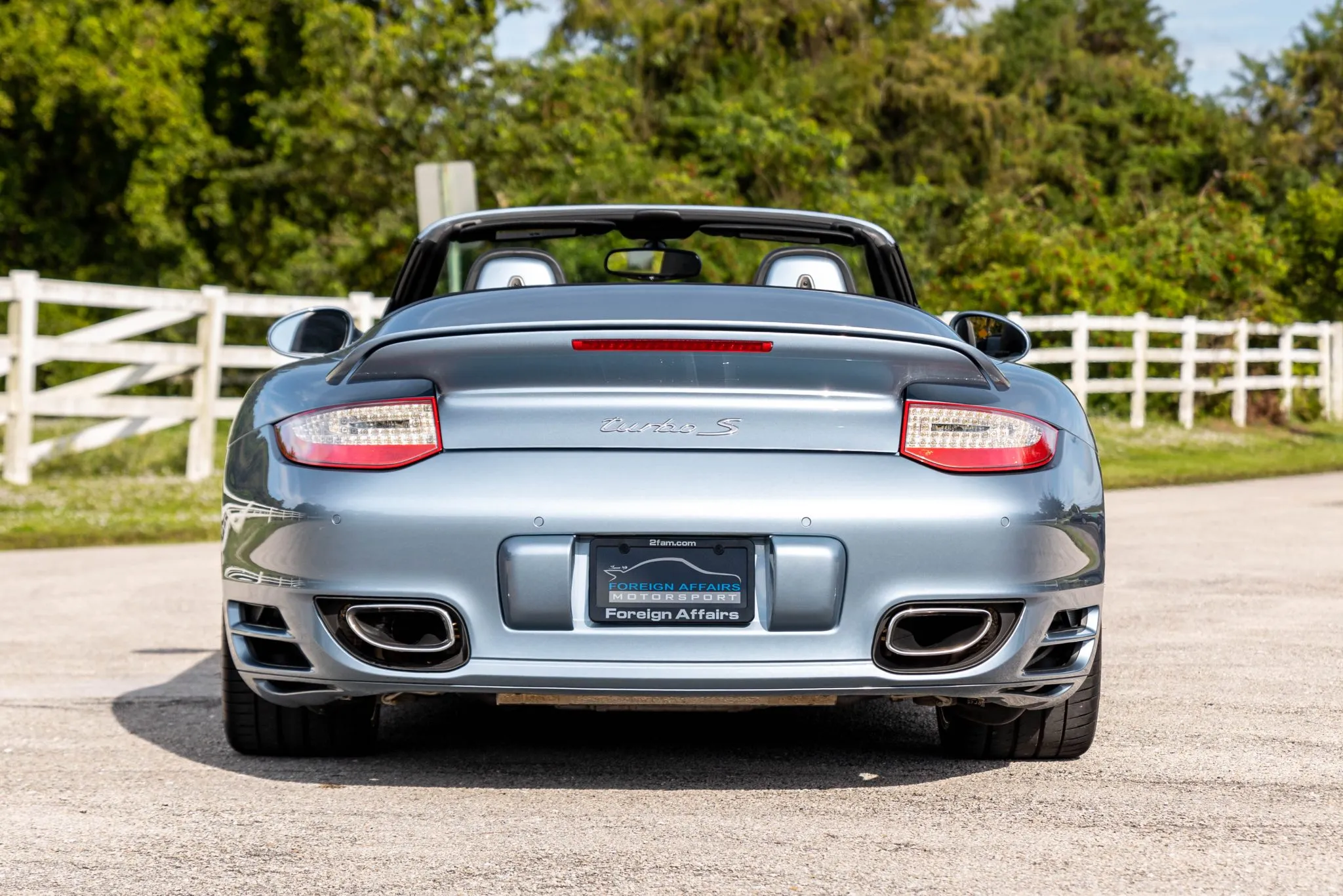2011 Porsche 911 Turbo S Cabriolet in Ice Blue Metallic