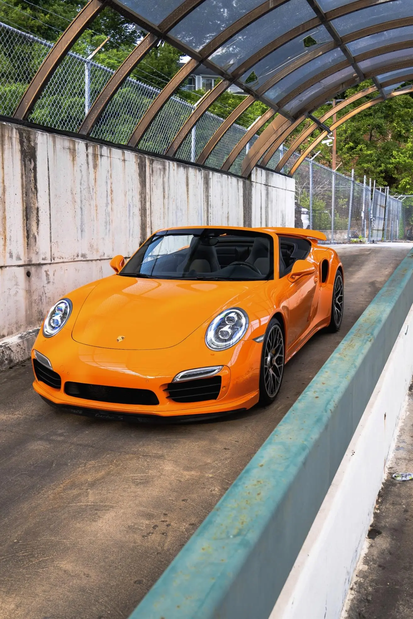 2014 Porsche 911 Turbo S Cabriolet in Pastel Orange