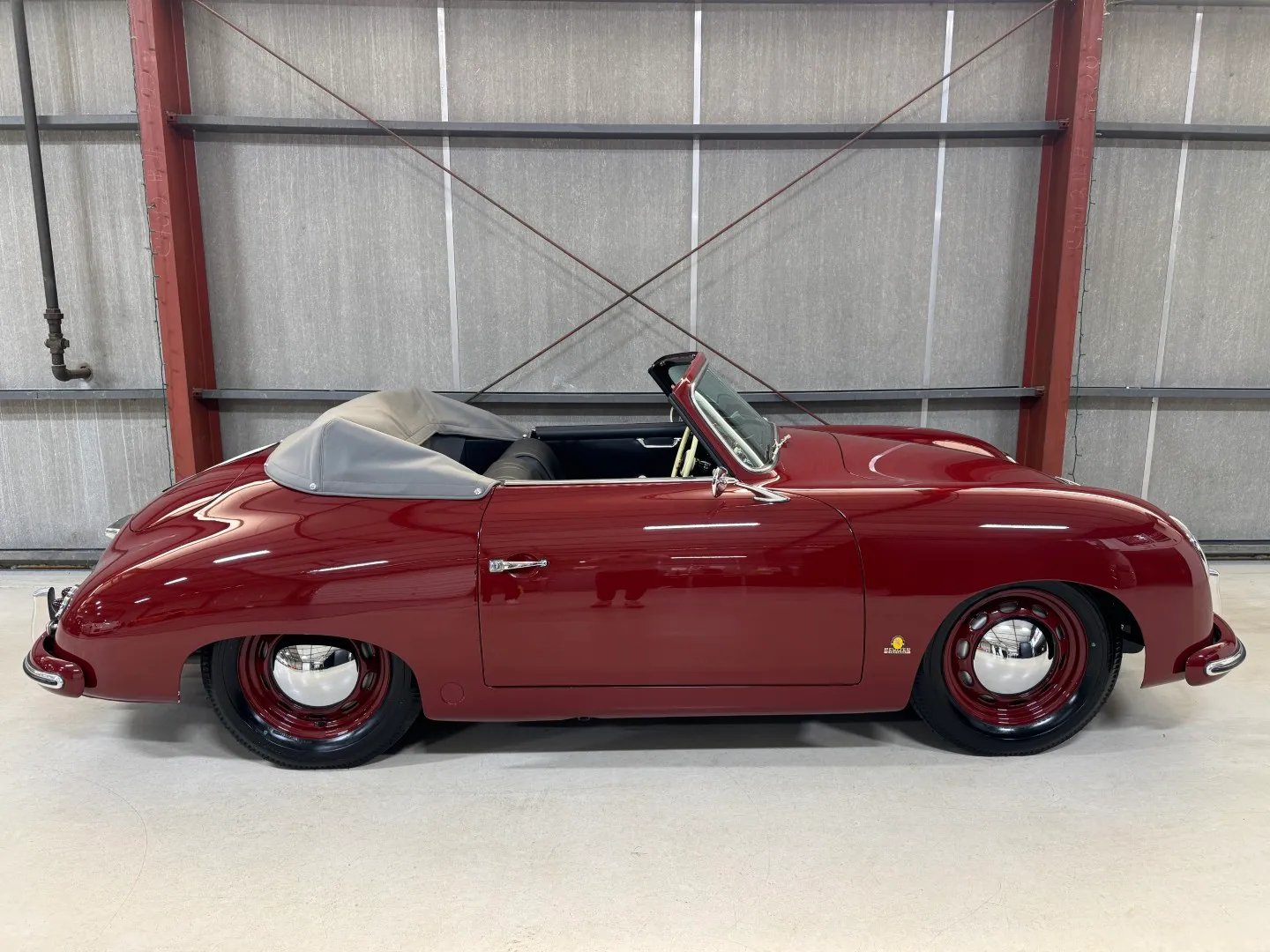 1953 Porsche 356 Pre-A Cabriolet in Strawberry Red