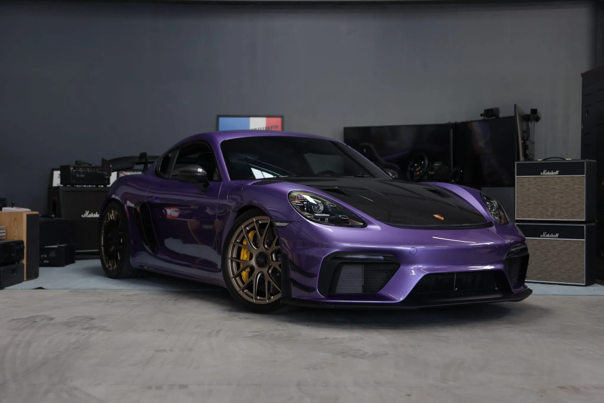 2023 Porsche 718 Cayman GT4 RS In Viola Purple Metallic