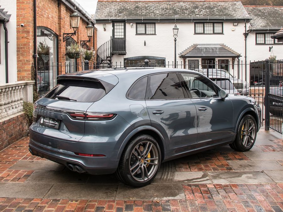 2019 Porsche Cayenne Turbo in Biscay Blue Metallic