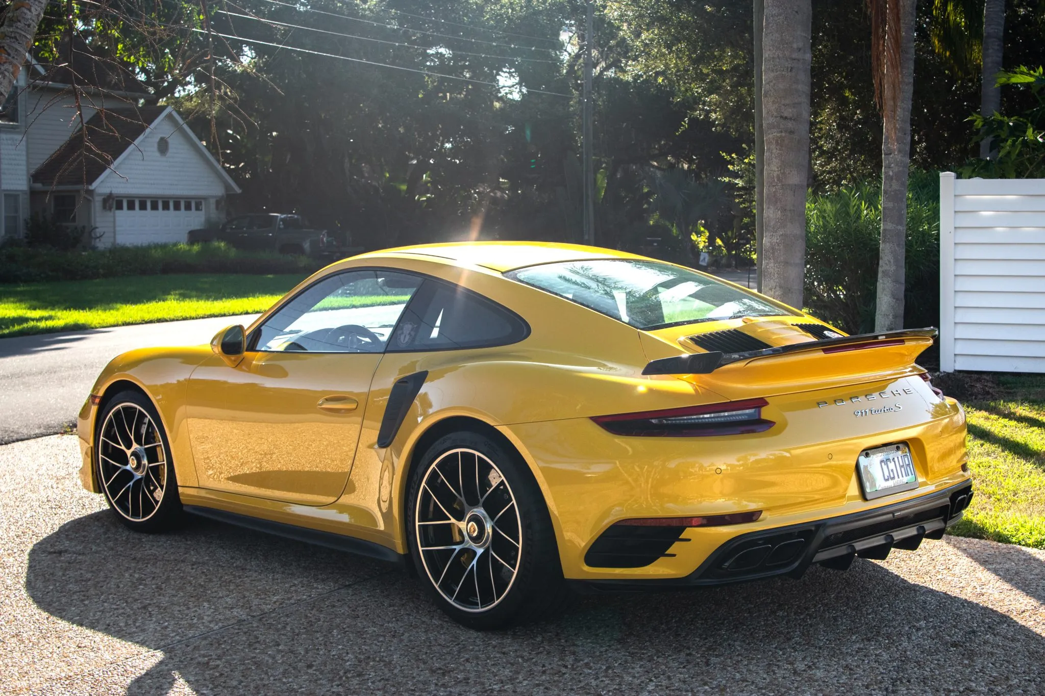 2018 Porsche 911 Turbo S Coupe in Saffron Yellow Metallic