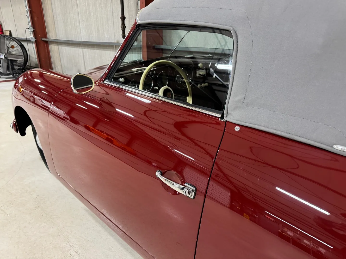 1953 Porsche 356 Pre-A Cabriolet in Strawberry Red