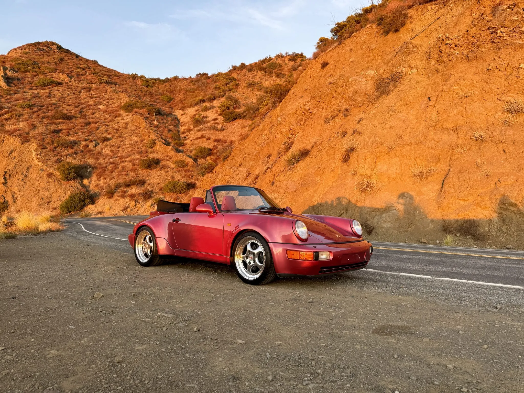 1993 Porsche 911 America Roadster in Raspberry Red Metallic