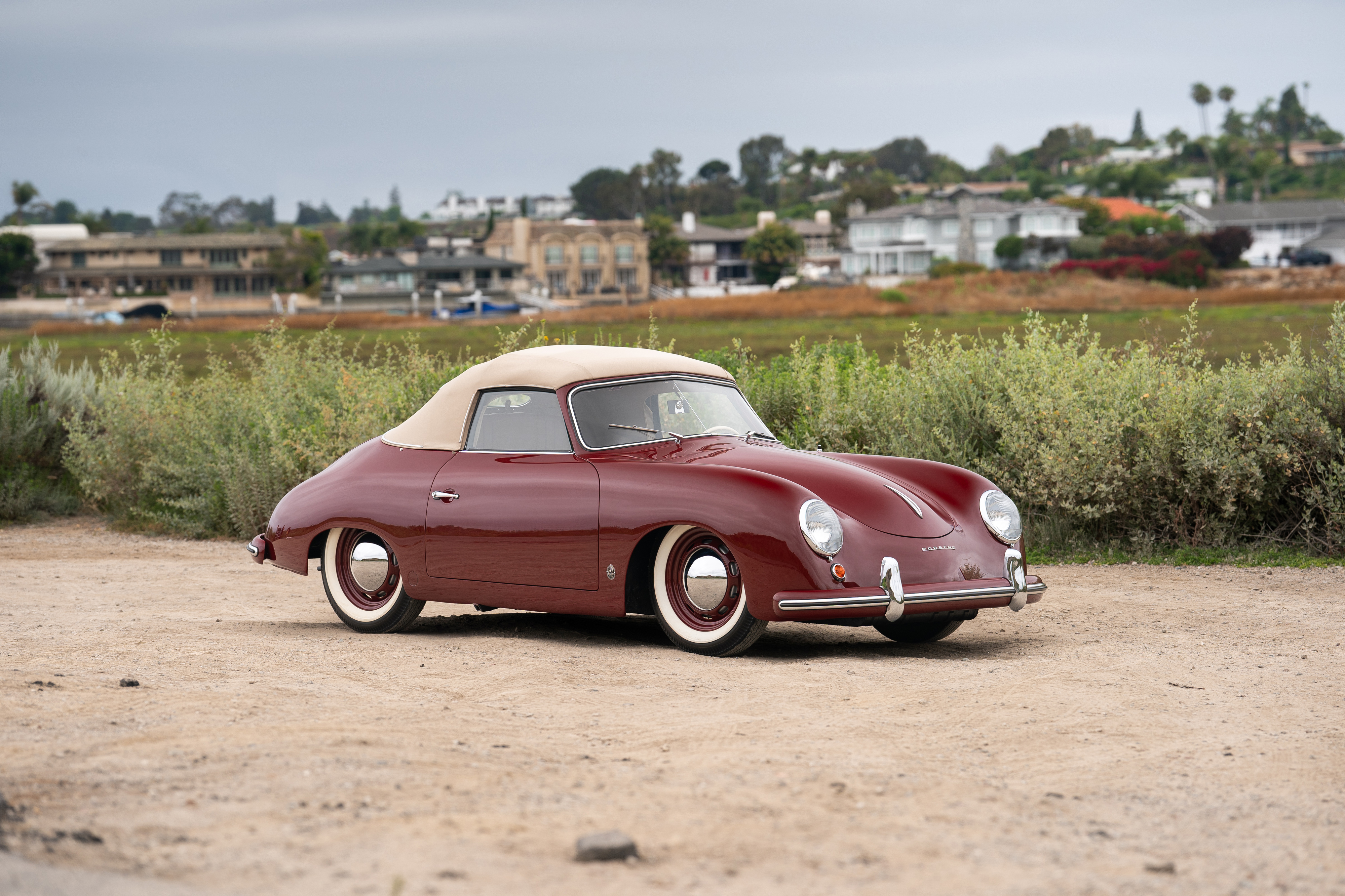 1953 Porsche 356 Cabriolet by Gläser in Strawberry Red