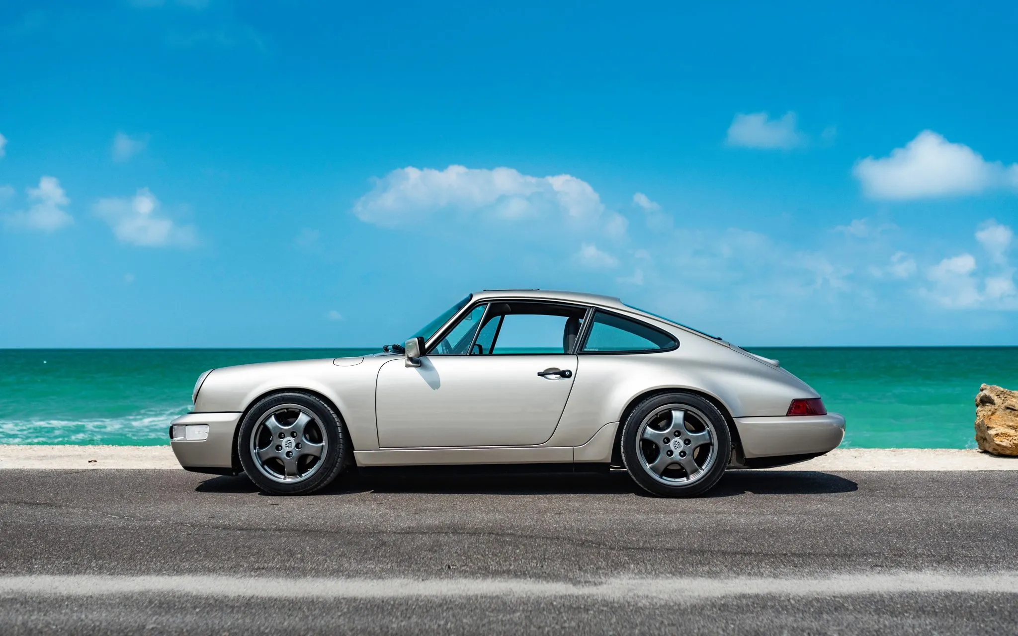 1989 Porsche 911 Carrera 4 Coupe in Linen Grey Metallic 